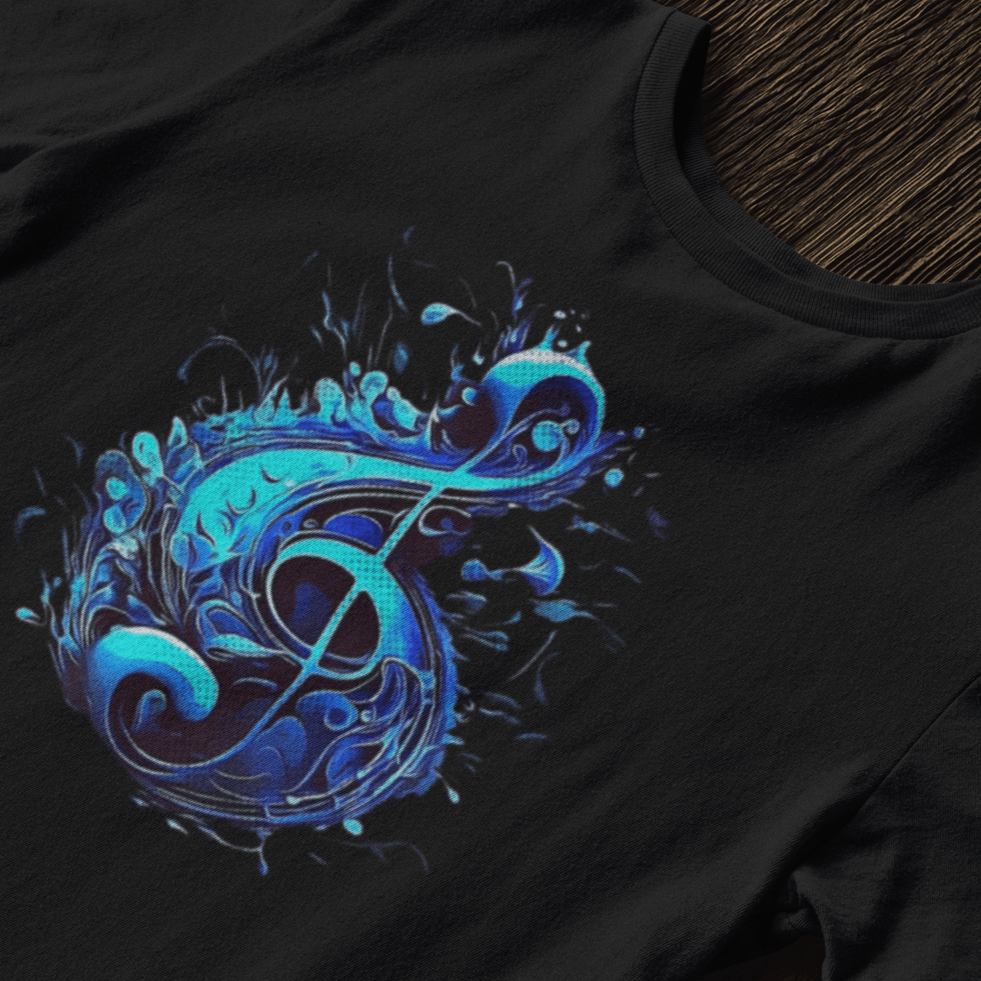 T-shirt featuring a musical symbol: a treble clef