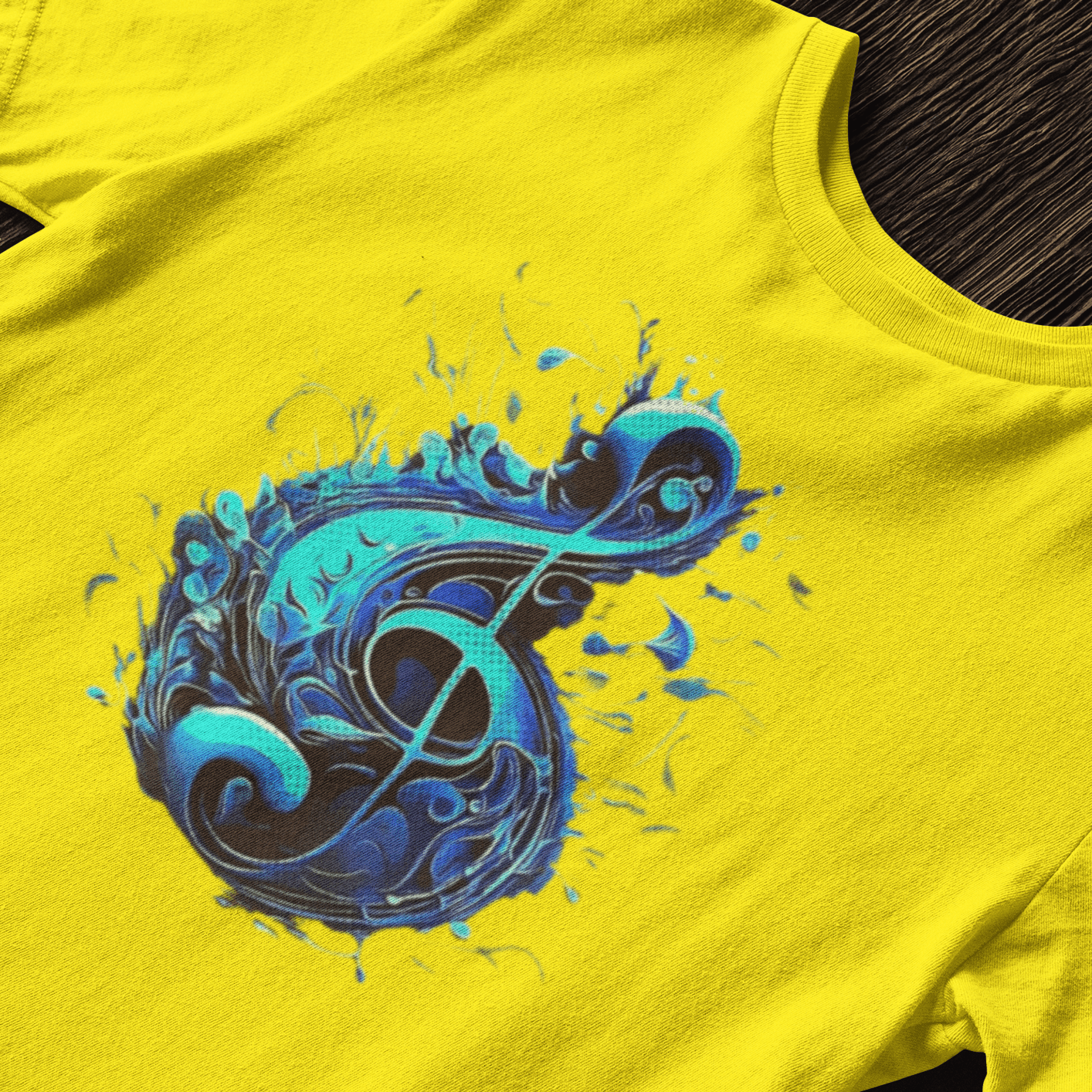 T-shirt featuring a musical symbol: a treble clef