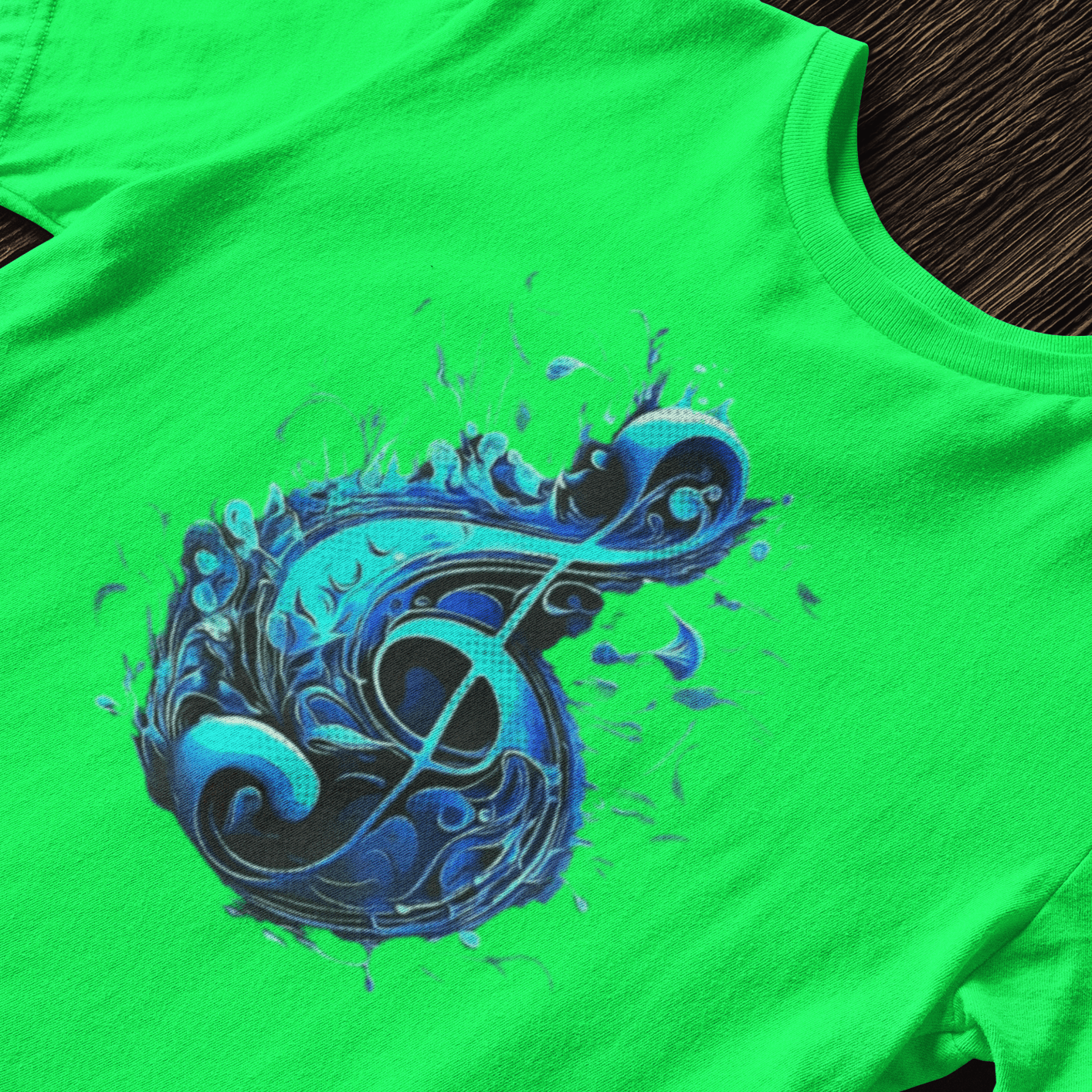 T-shirt featuring a musical symbol: a treble clef
