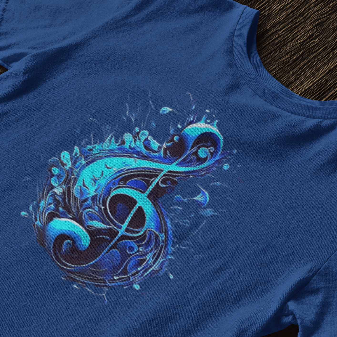 T-shirt featuring a musical symbol: a treble clef