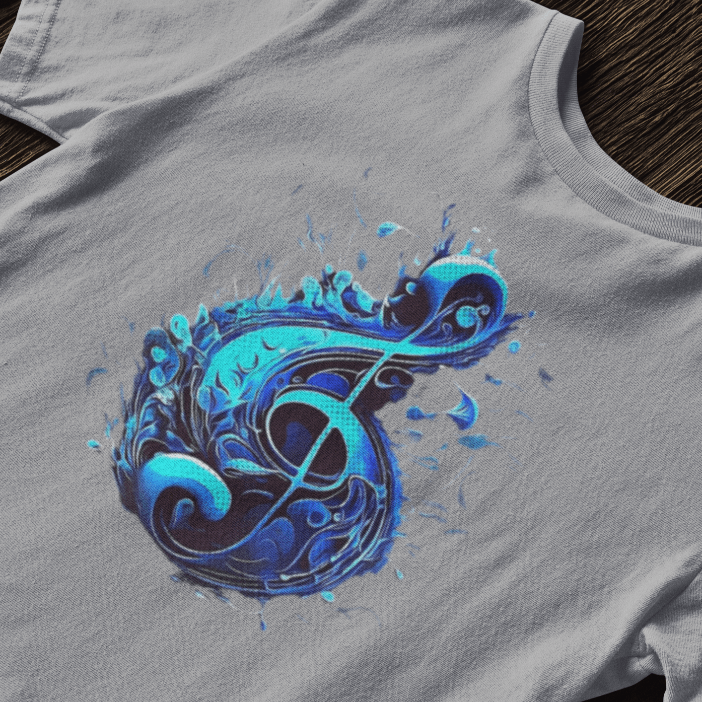 T-shirt featuring a musical symbol: a treble clef