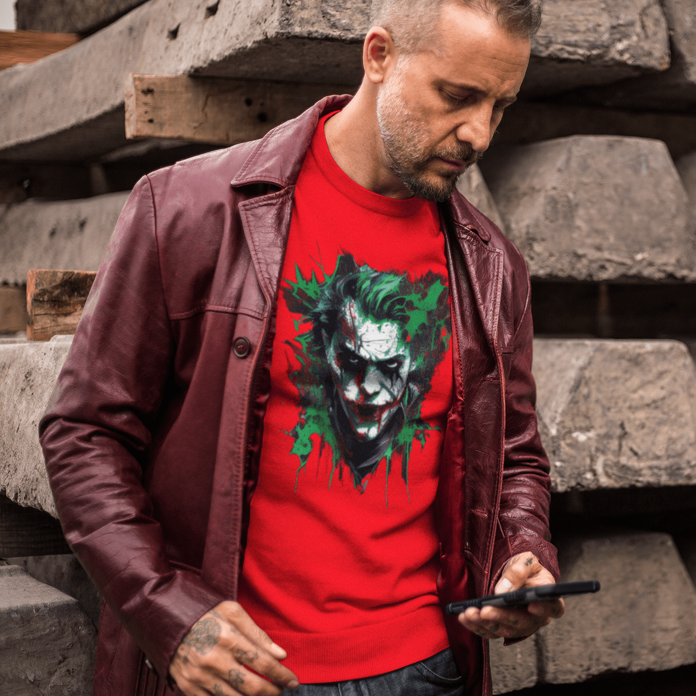 T-shirt featuring the Joker, a villain from Marvel Comic