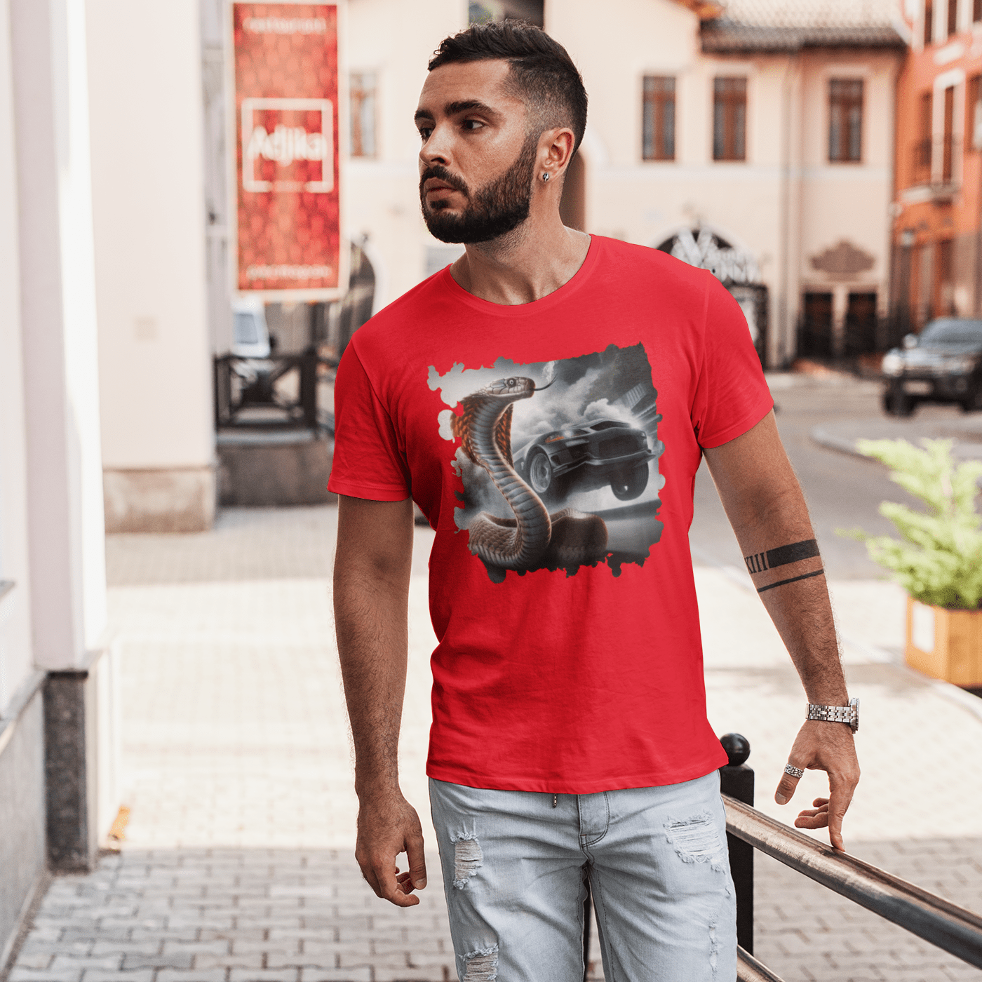 Car and Cobra T-Shirt