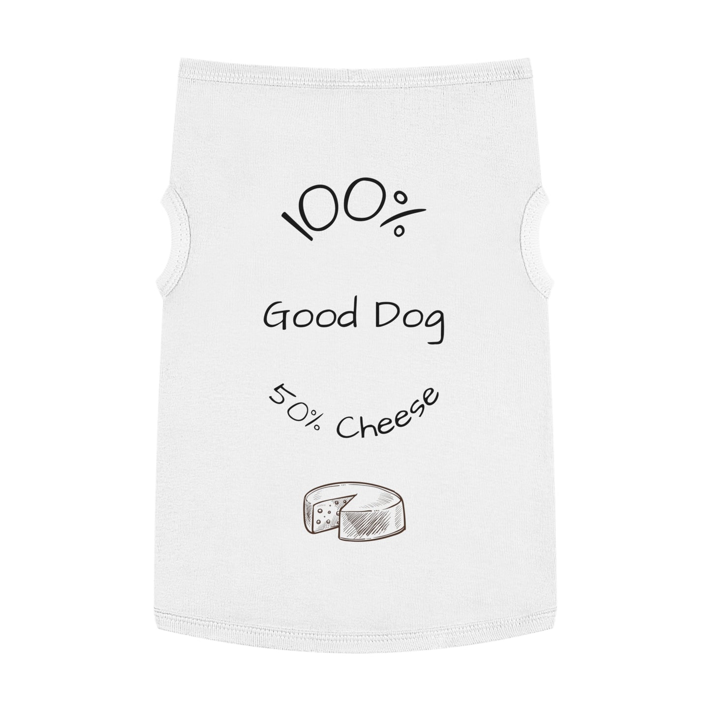"100% Good Dog 50% Cheese" Pet Tank Top  | Funny Pet Gift Idea