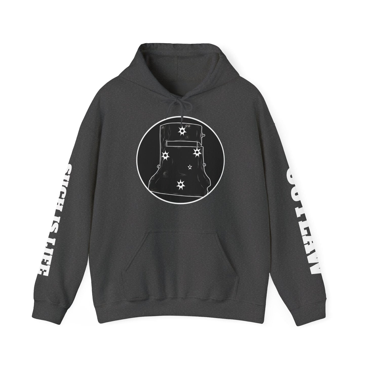Ned Kelly Helmet Southern Cross Hoodie — Patriotic Graphic Hooded Sweatshirt - That Should Be on a T-Shirt