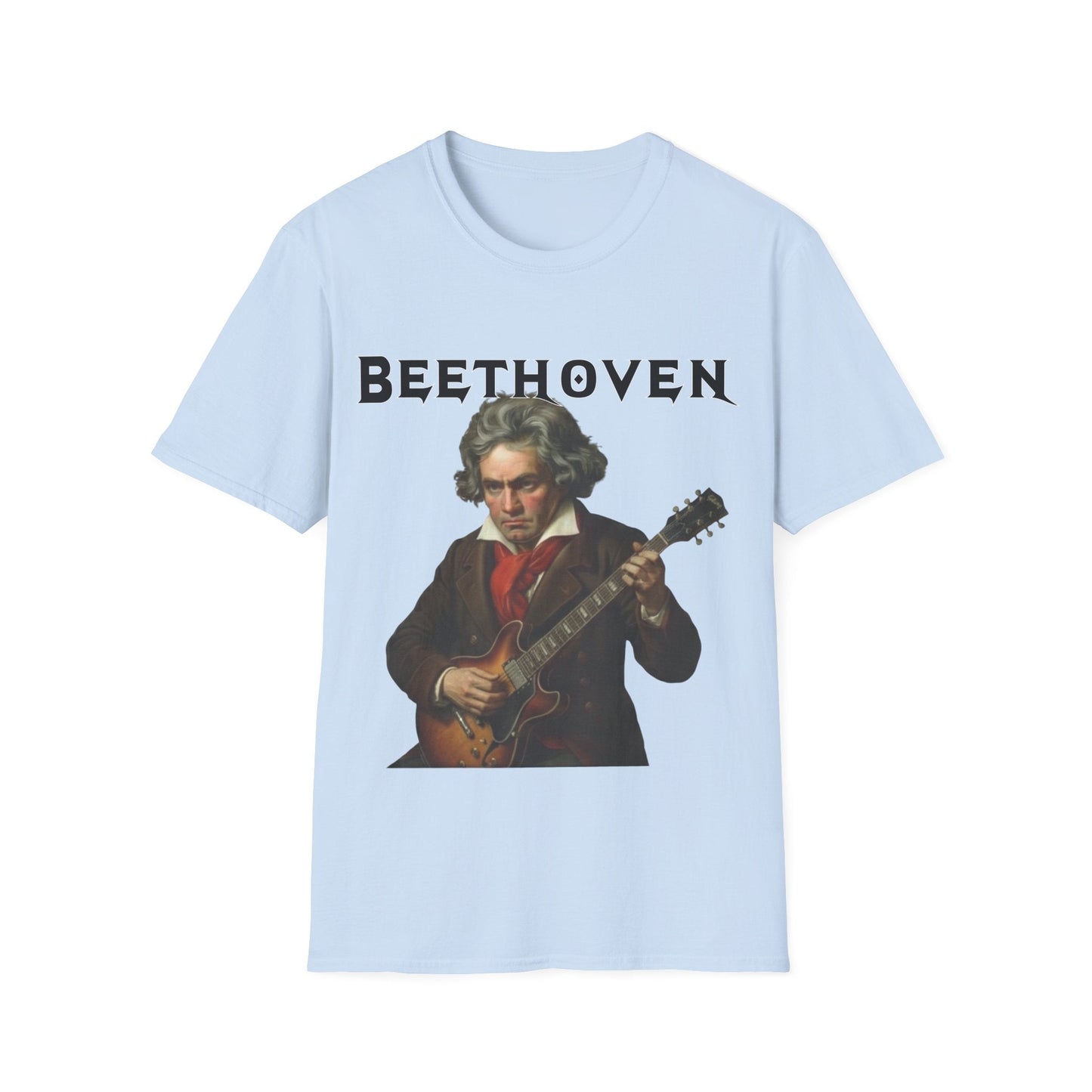 Heavy Metal Composers T-Shirt | Beethoven Shredding Electric Guitar Parody Tee