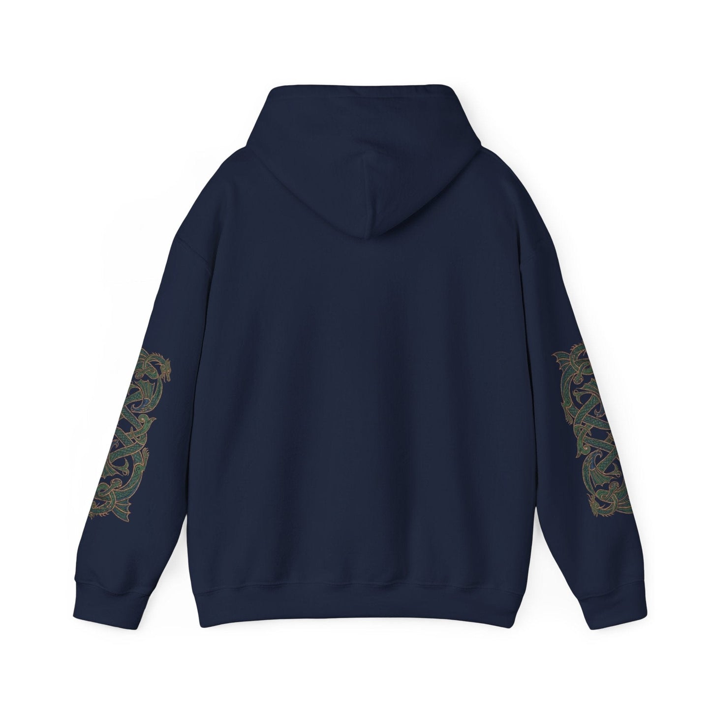 Celtic Dragon Emblem Hoodie – with Full Sleeve Detail