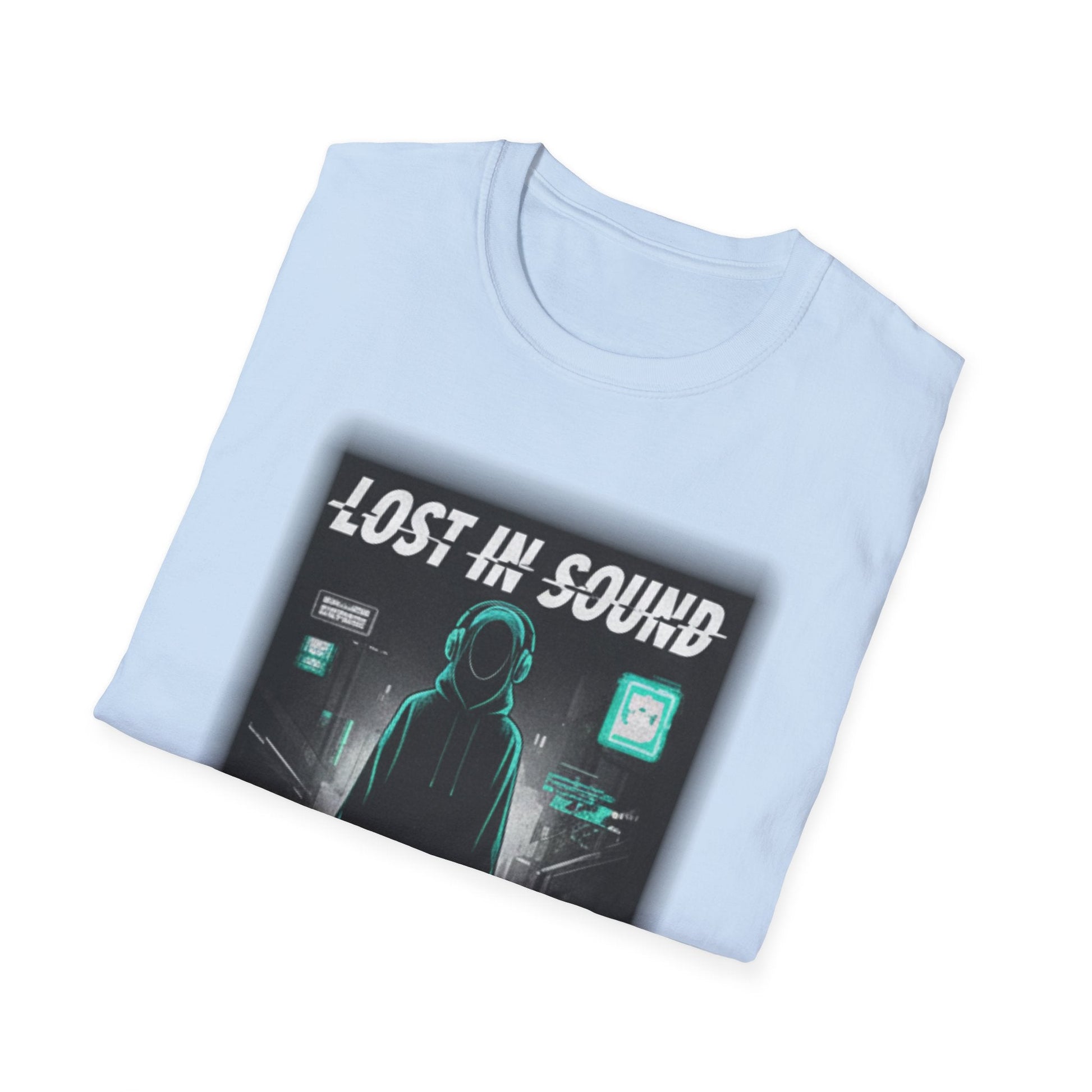 Lost in Sound Graphic Tee — Neon Cyberpunk Music Shirt - That Should Be on a T-Shirt
