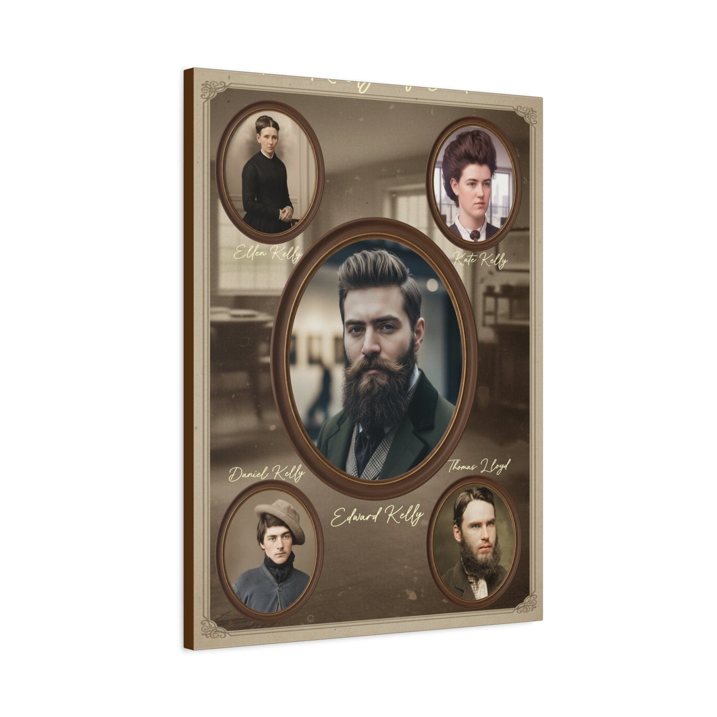 The Kellys of Greta – Ned Kelly Gang Vintage Australian History Canvas Wall Art - That Should Be on a T-Shirt