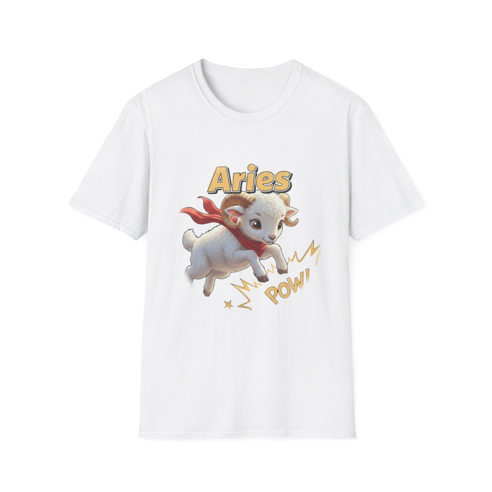 Aries Zodiac T-Shirt — Cute Superhero Ram ‘Pow!’ Graphic Tee - That Should Be on a T-Shirt
