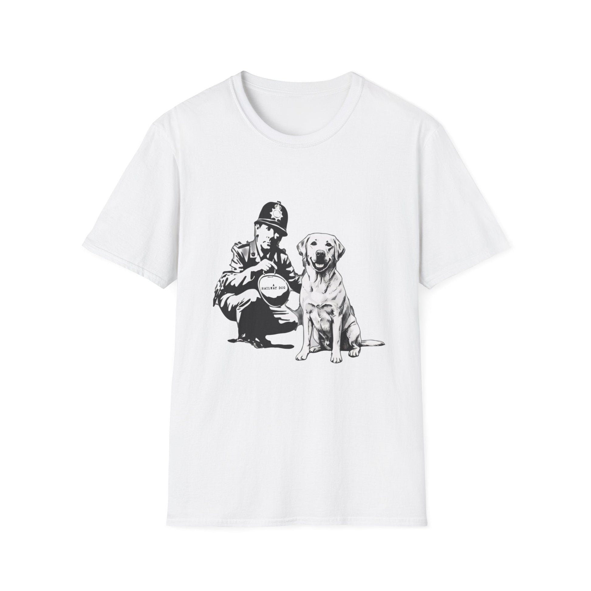 Vintage Police & Labrador Dog T-Shirt | Retro K9 Dog Lover Graphic Tee - That Should Be on a T-Shirt