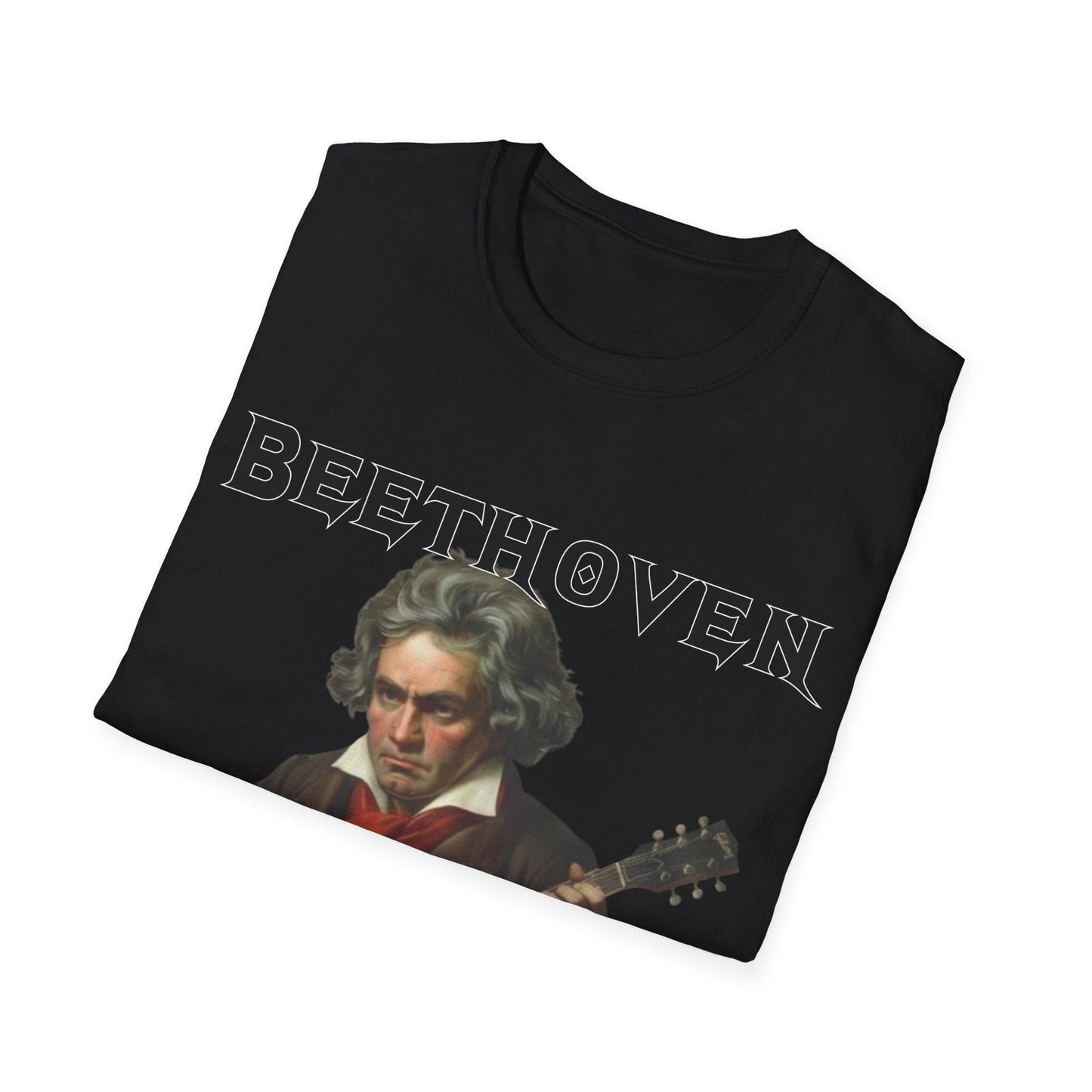 Heavy Metal Composers T-Shirt | Beethoven Shredding Electric Guitar Parody Tee