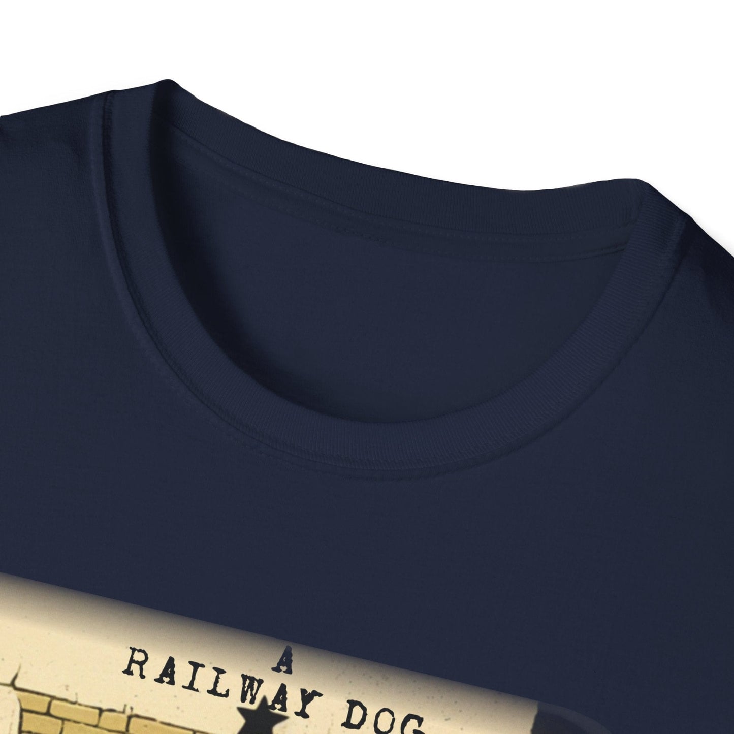Railway Dog Christmas T-Shirt | Festive Golden Retriever Santa Hat Tee