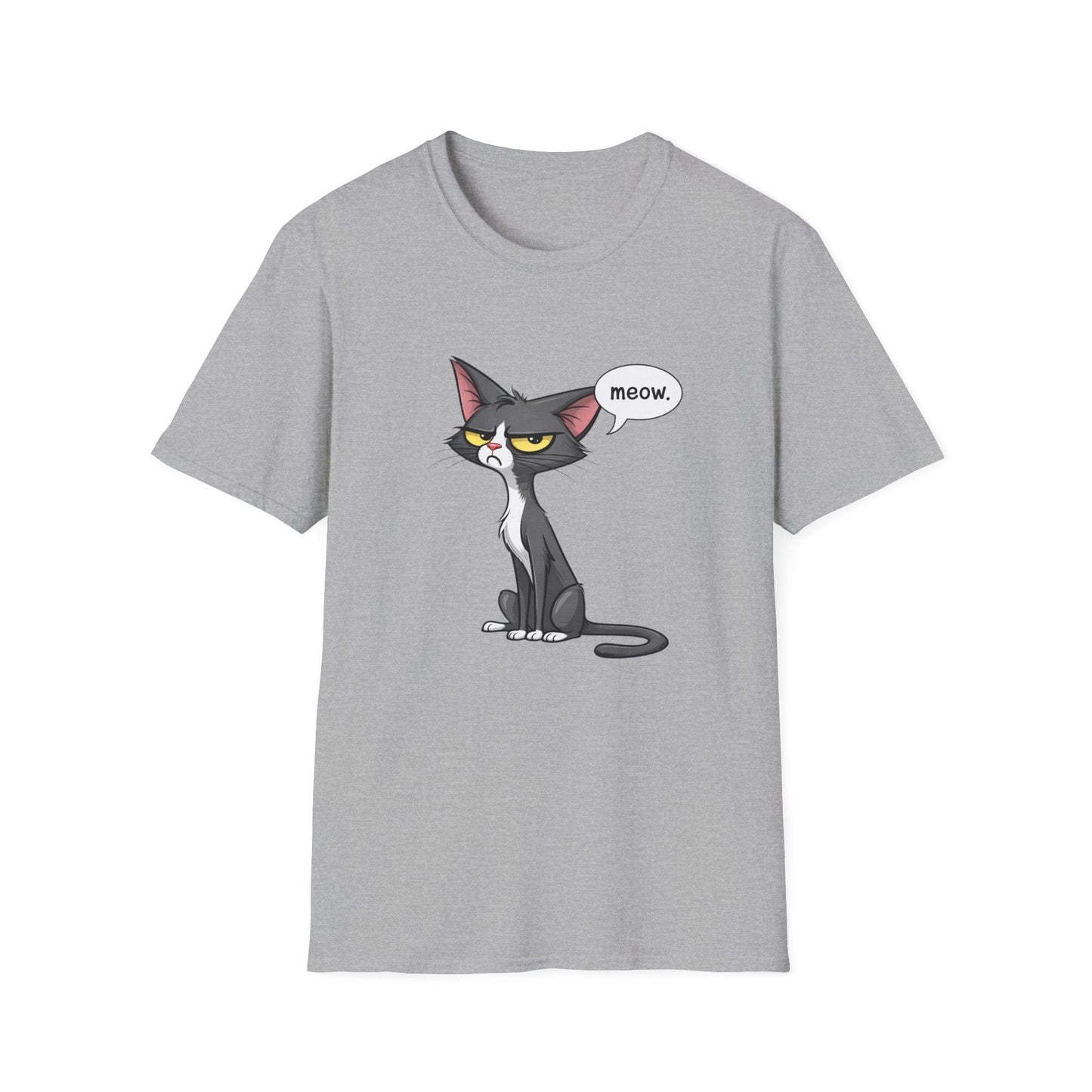 Grumpy Cat "Meow" Graphic T-Shirt - Sassy Cat Tee - That Should Be on a T-Shirt