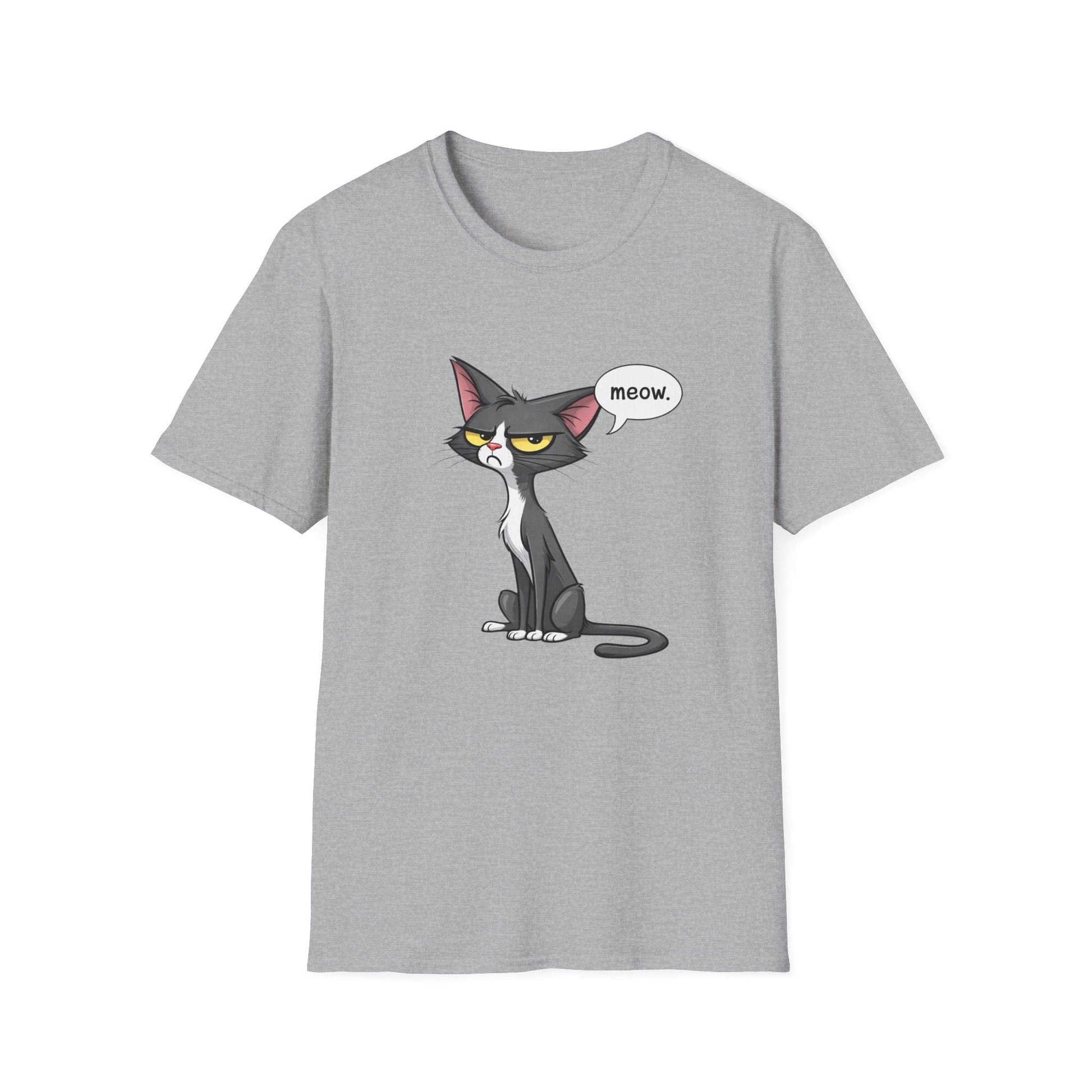 Grumpy Cat "Meow" Graphic T-Shirt - Sassy Cat Tee - That Should Be on a T-Shirt