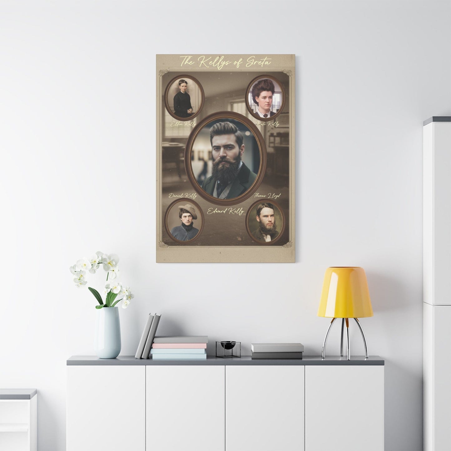 The Kellys of Greta – Ned Kelly Gang Vintage Australian History Canvas Wall Art - That Should Be on a T-Shirt