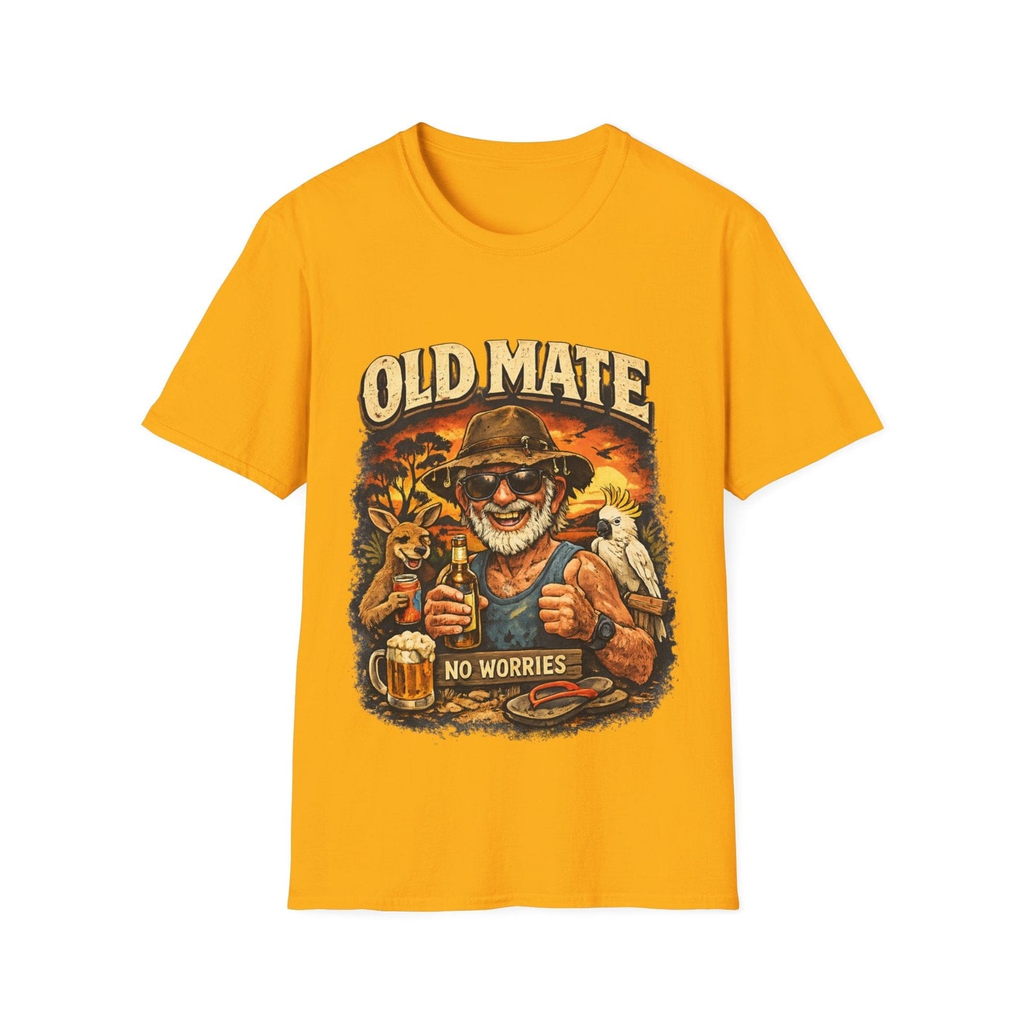 Old Mate No Worries T-Shirt – Vintage Aussie Beer Graphic Tee - That Should Be on a T-Shirt