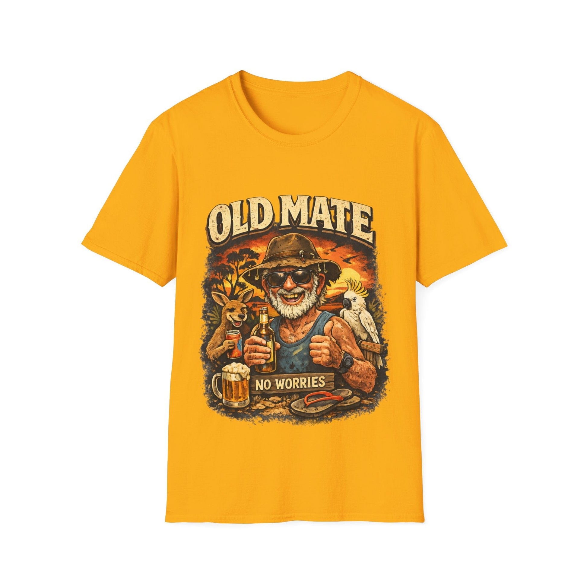Old Mate No Worries T-Shirt – Vintage Aussie Beer Graphic Tee - That Should Be on a T-Shirt