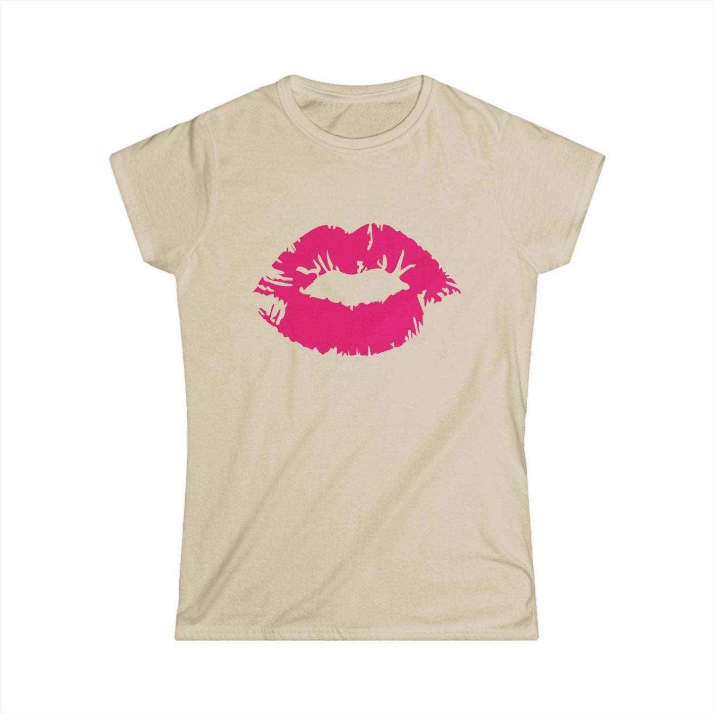 Lips Graphic Tee – Bold Pink Lip Print Women’s T-Shirt