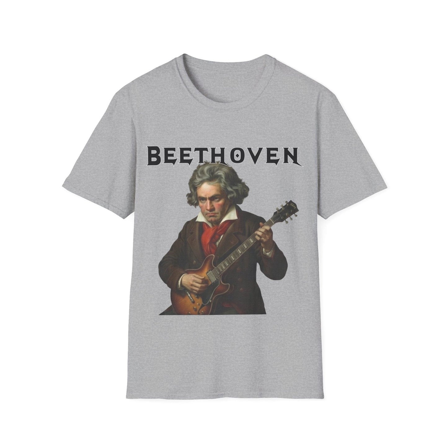 Heavy Metal Composers T-Shirt | Beethoven Shredding Electric Guitar Parody Tee