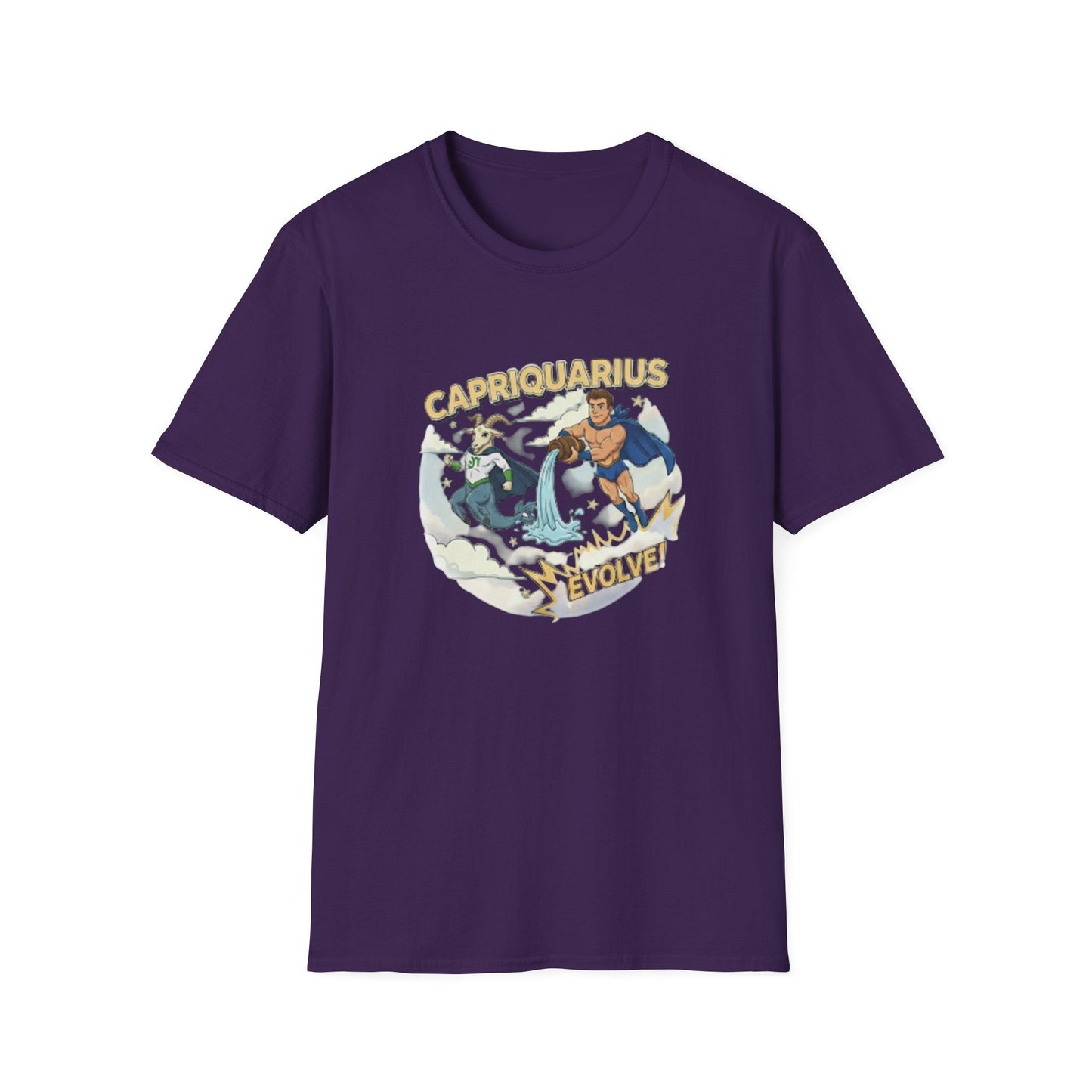 Capriquarius Evolve! Superhero Zodiac Cusp Graphic Tee - That Should Be on a T-Shirt