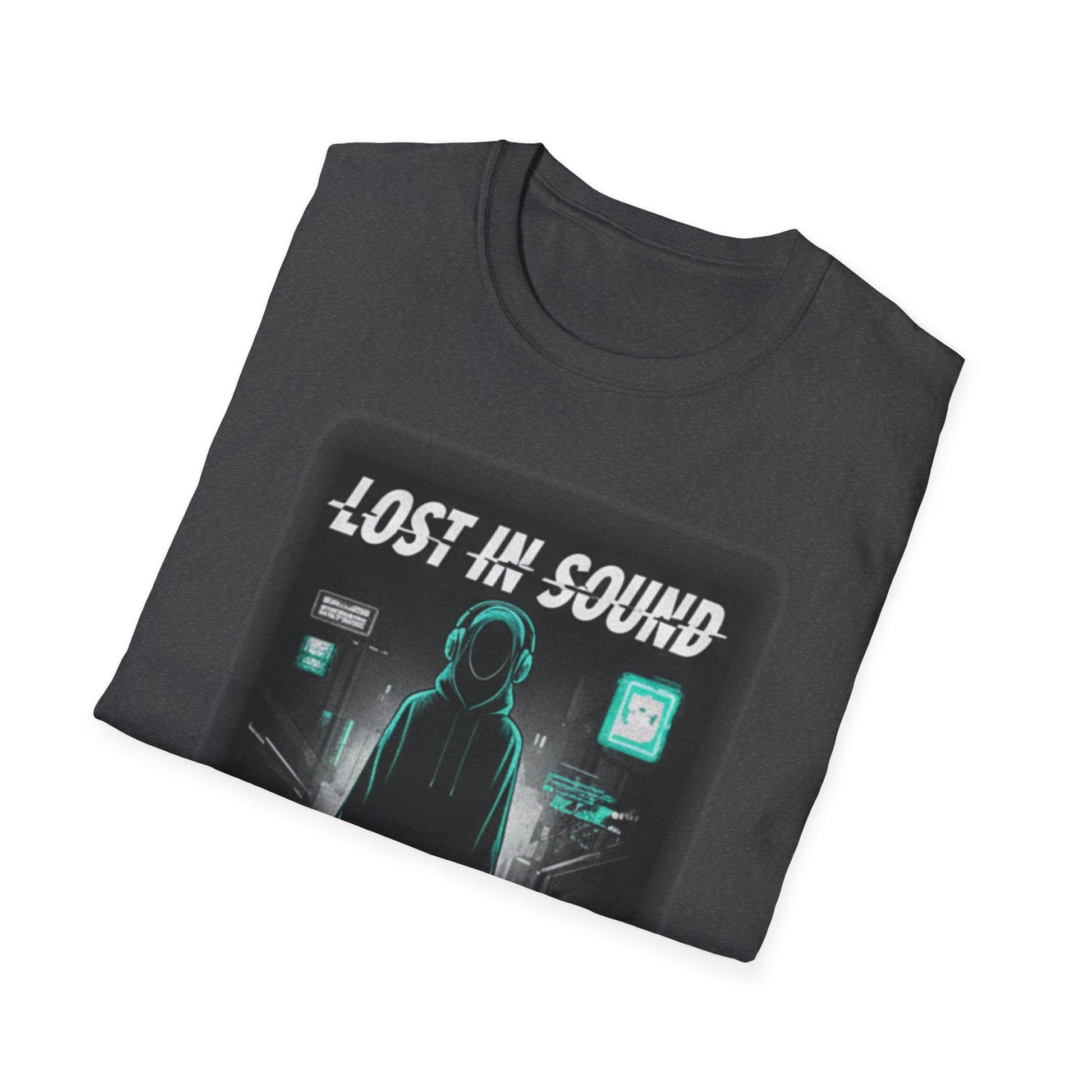 Lost in Sound Graphic Tee — Neon Cyberpunk Music Shirt - That Should Be on a T-Shirt