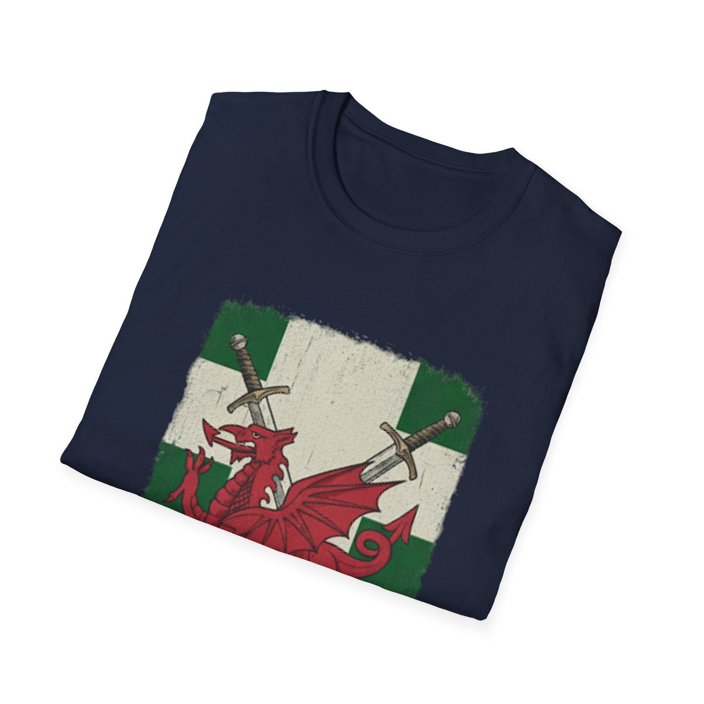 Welsh Flag Dragon T-Shirt — Gwlad Rhyddid Patriotic Tee