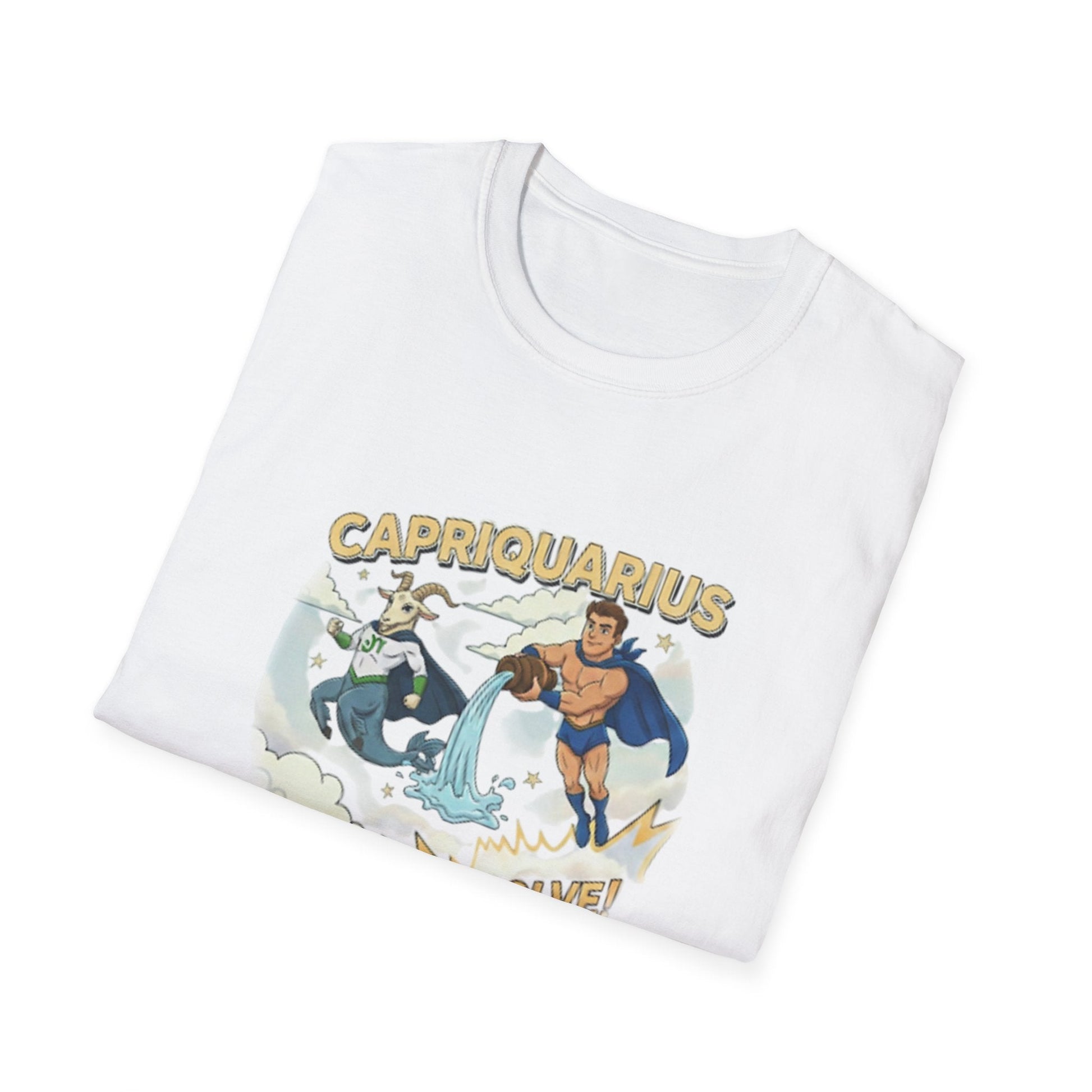 Capriquarius Evolve! Superhero Zodiac Cusp Graphic Tee - That Should Be on a T-Shirt