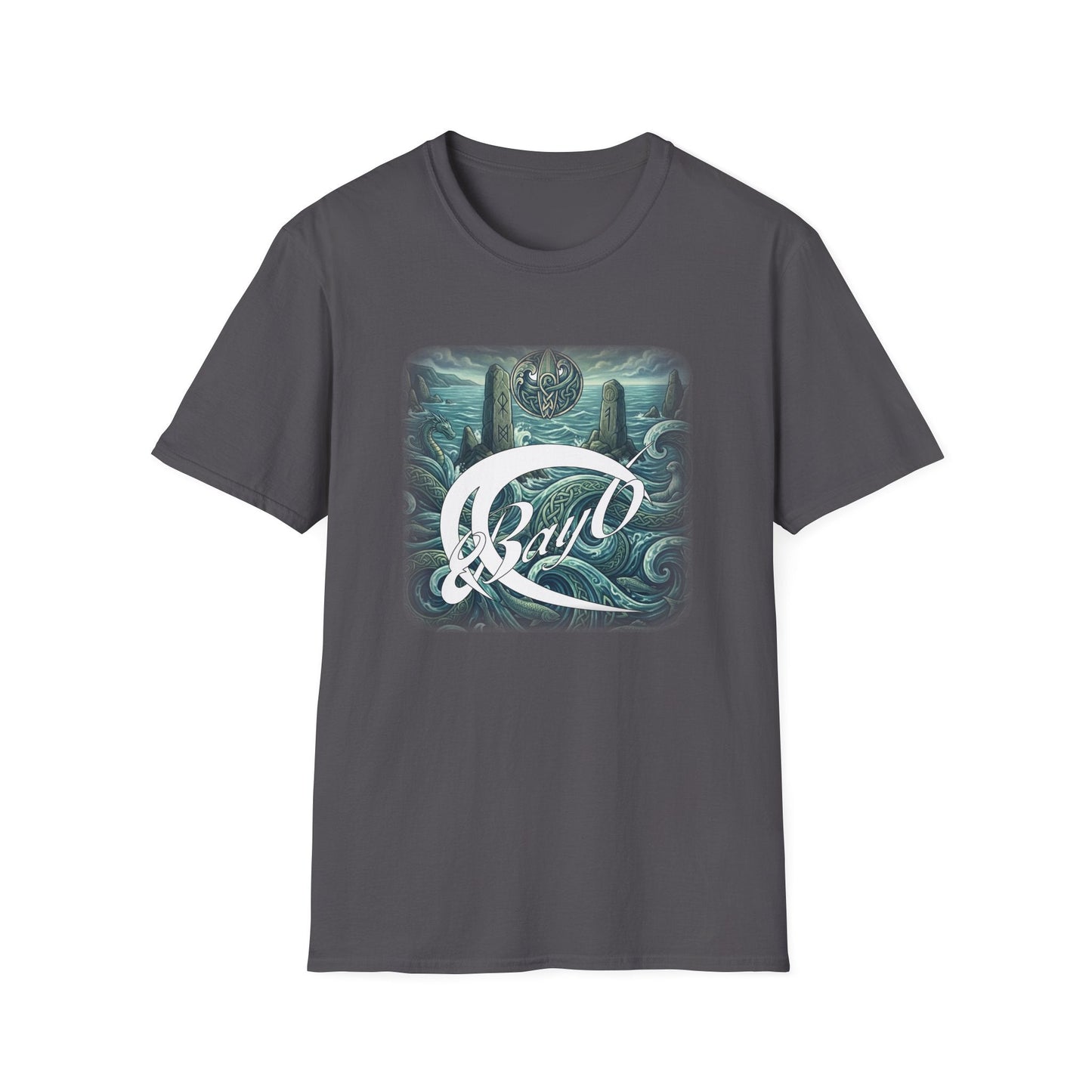 Bay6 "Mythic Coast" Celtic Runic Stones & Sea Serpent Tee