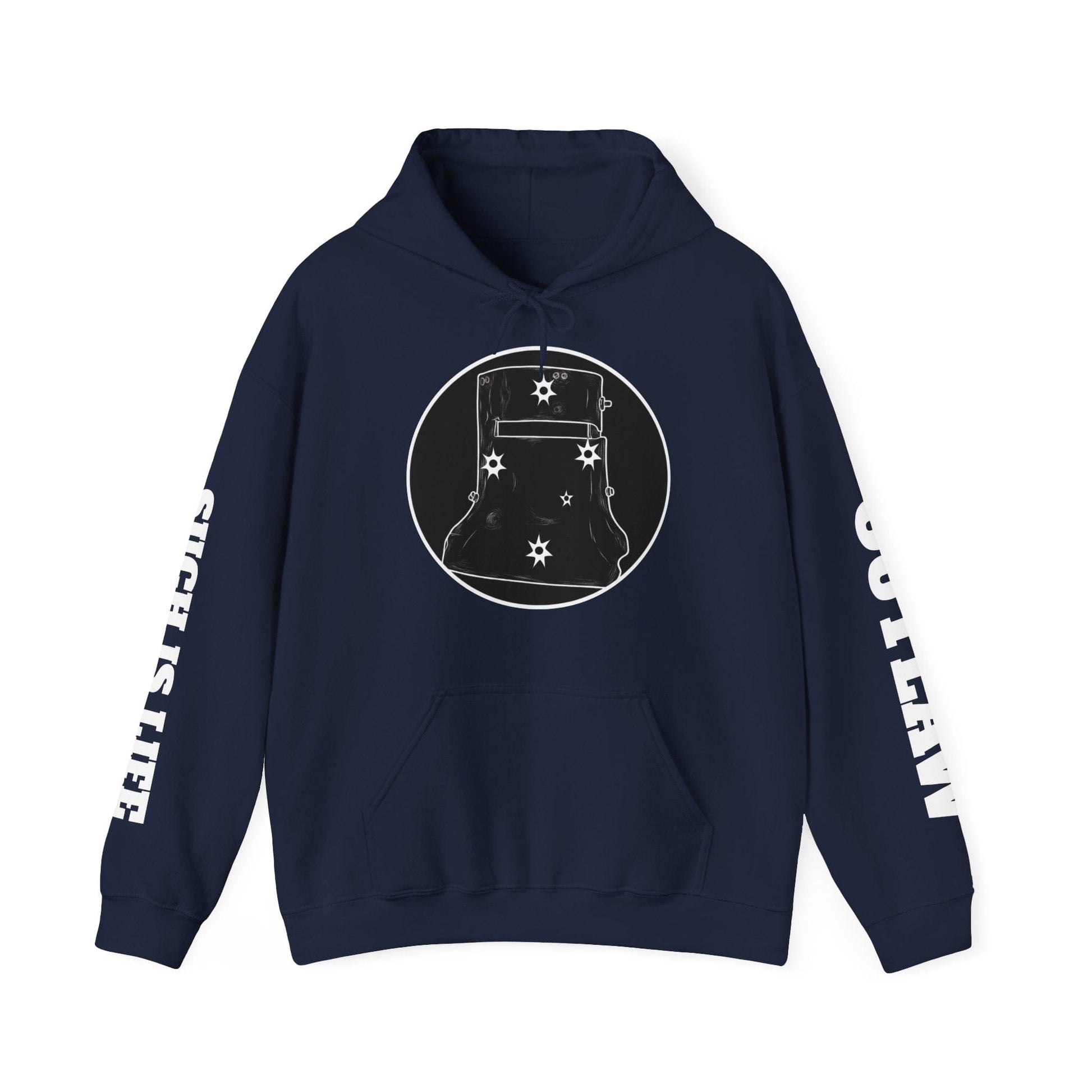 Ned Kelly Helmet Southern Cross Hoodie — Patriotic Graphic Hooded Sweatshirt - That Should Be on a T-Shirt