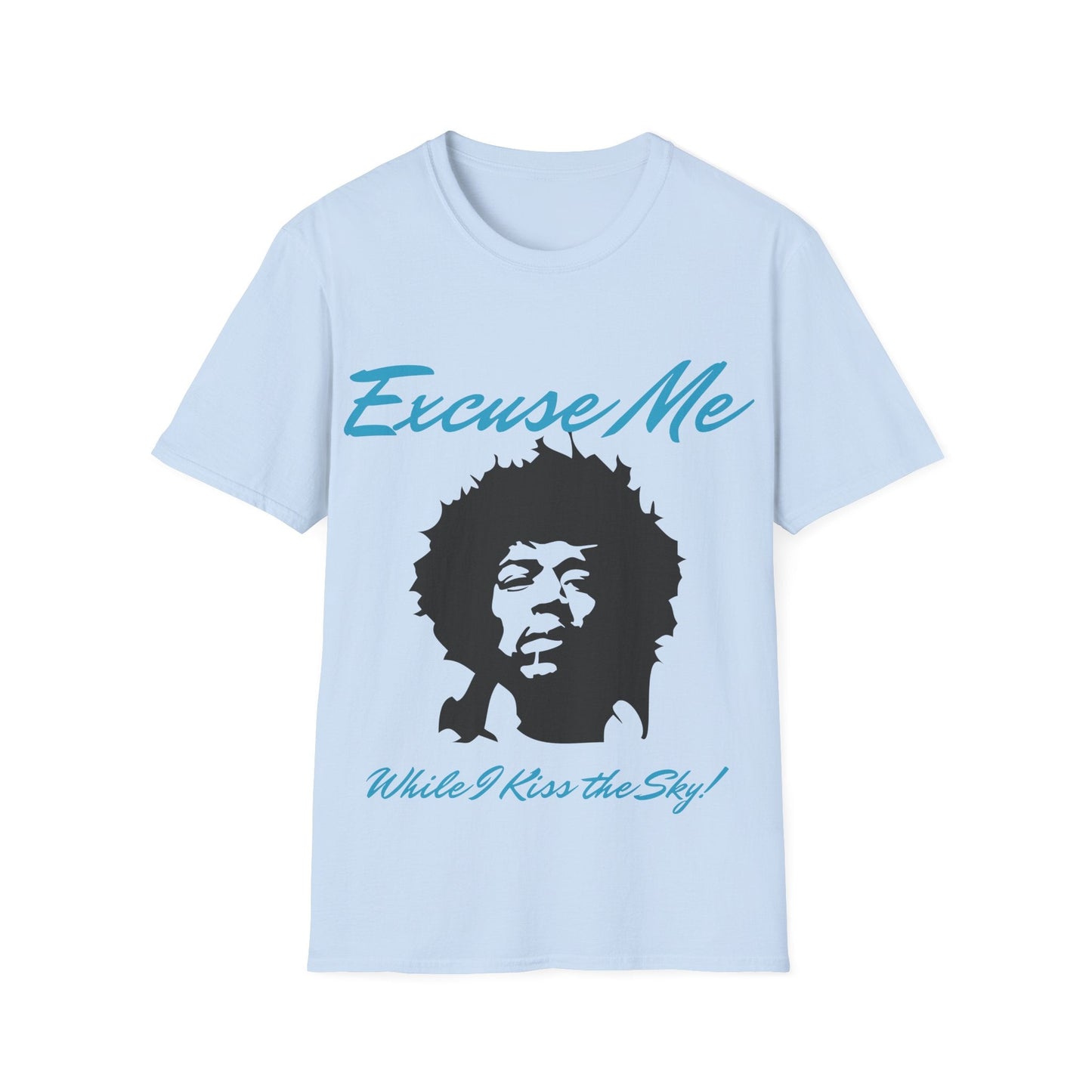 Jimi Hendrix Inspired T-Shirt - 'Excuse Me While I Kiss the Sky' Design