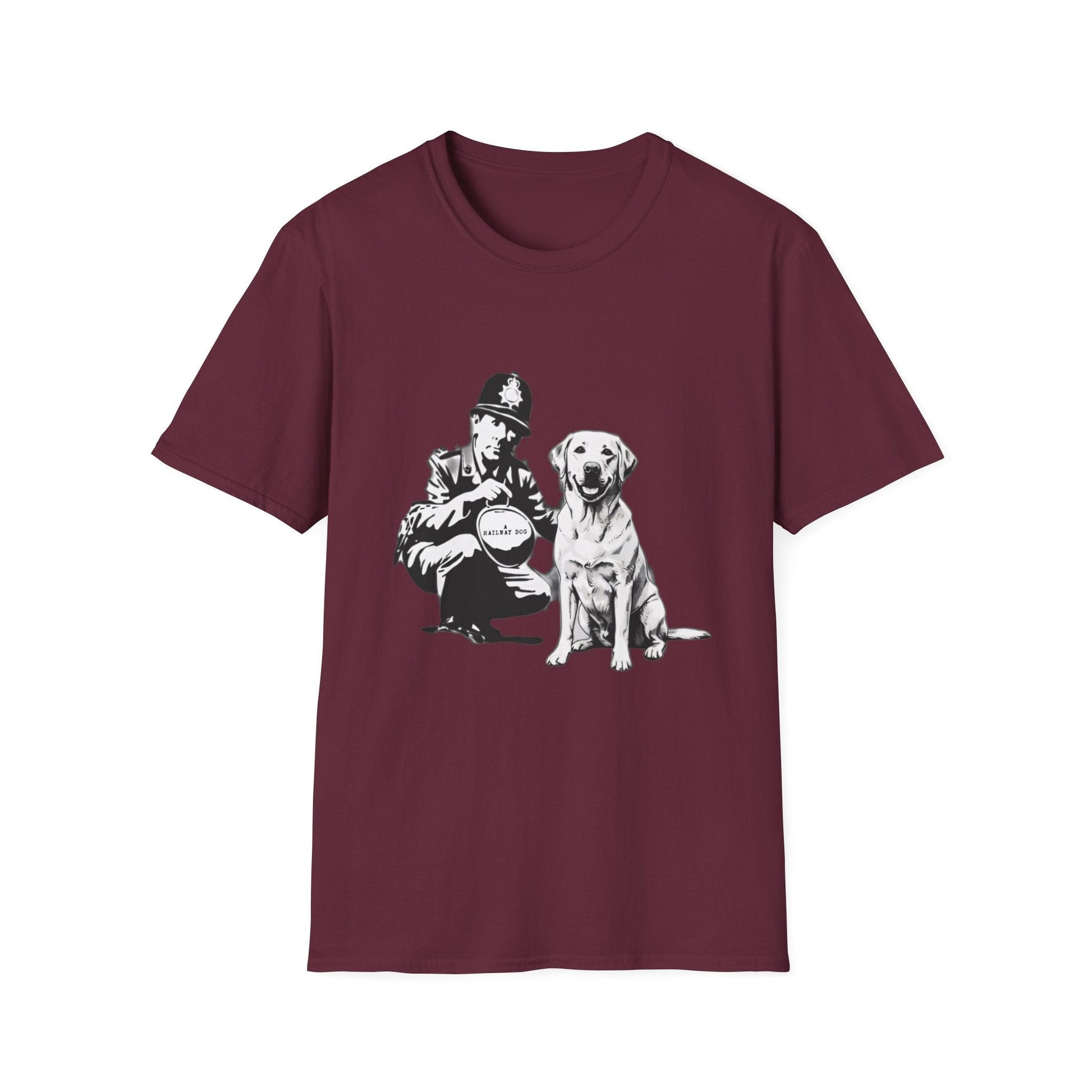 Vintage Police & Labrador Dog T-Shirt | Retro K9 Dog Lover Graphic Tee - That Should Be on a T-Shirt