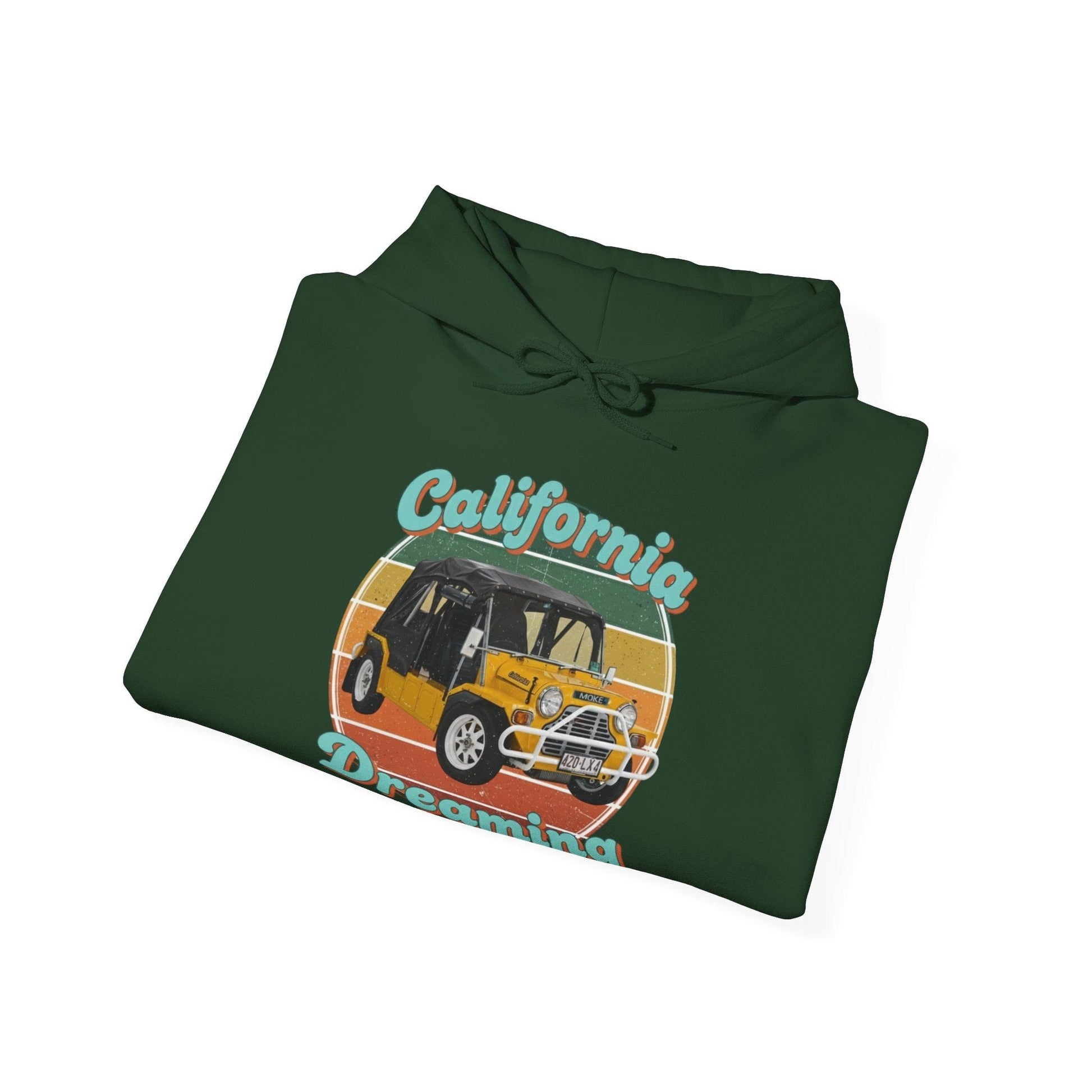 California Dreaming Hoodie — Retro Californian Buggy Surf Trip Graphic - That Should Be on a T-Shirt