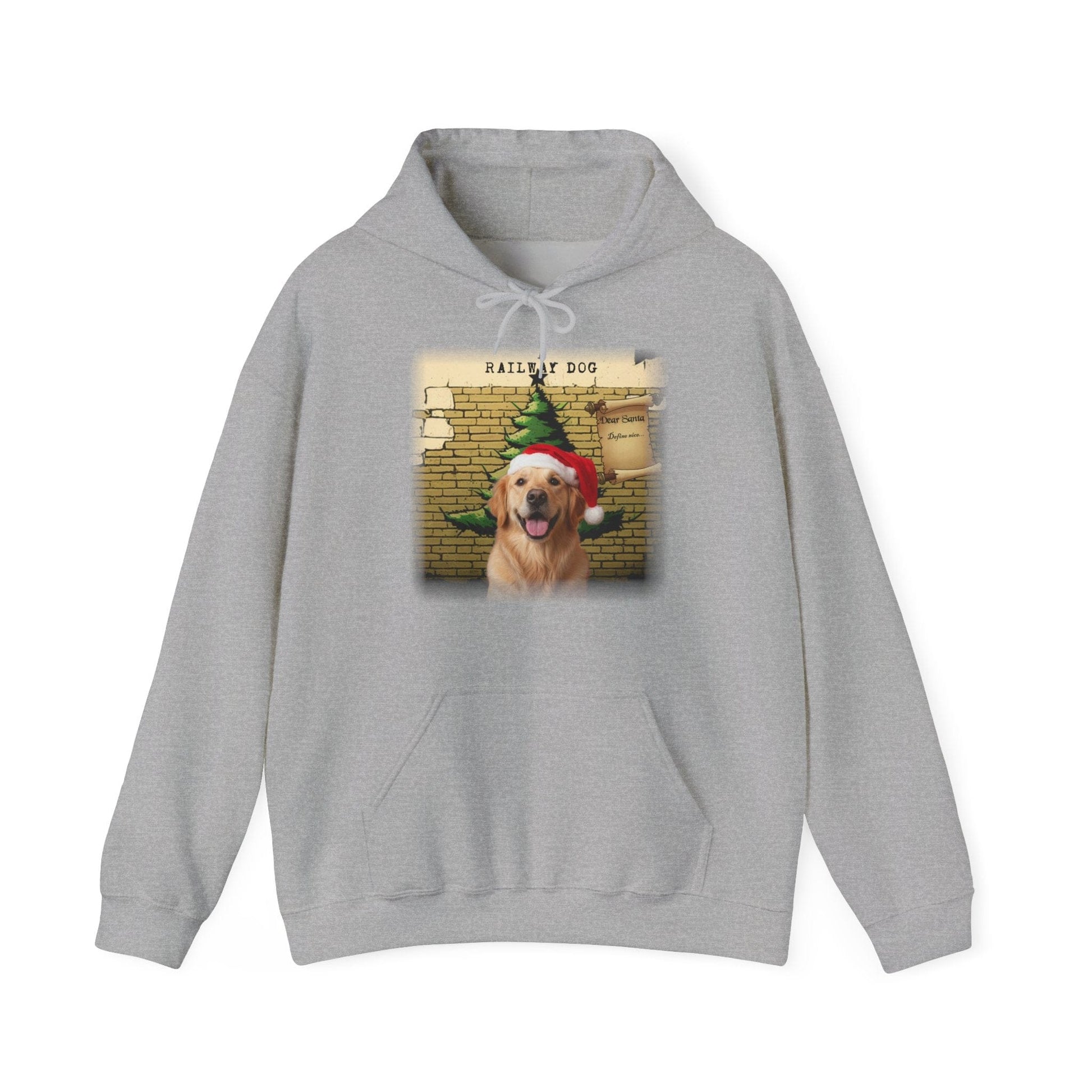 A Railway Dog Dear Santa Hoodie - Vintage Christmas Hoodie - Holiday Pullover - Festive Gift - That Should Be on a T-Shirt