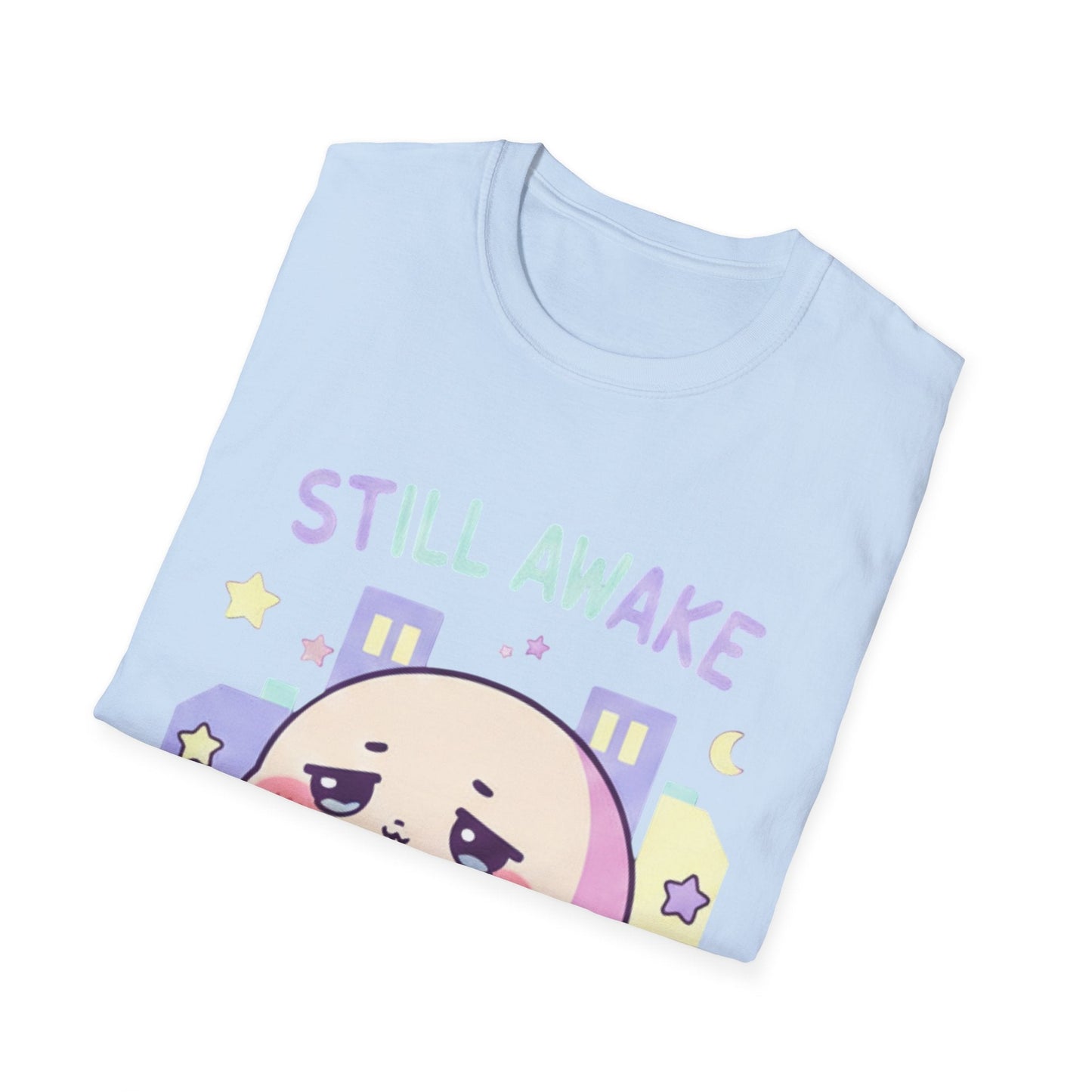 Still Awake Cute Kawaii Sleepy Character T-Shirt - That Should Be on a T-Shirt