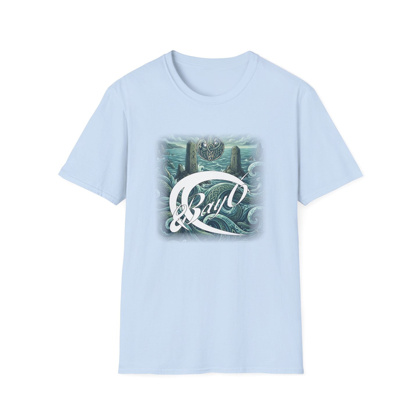 Bay6 "Mythic Coast" Celtic Runic Stones & Sea Serpent Tee