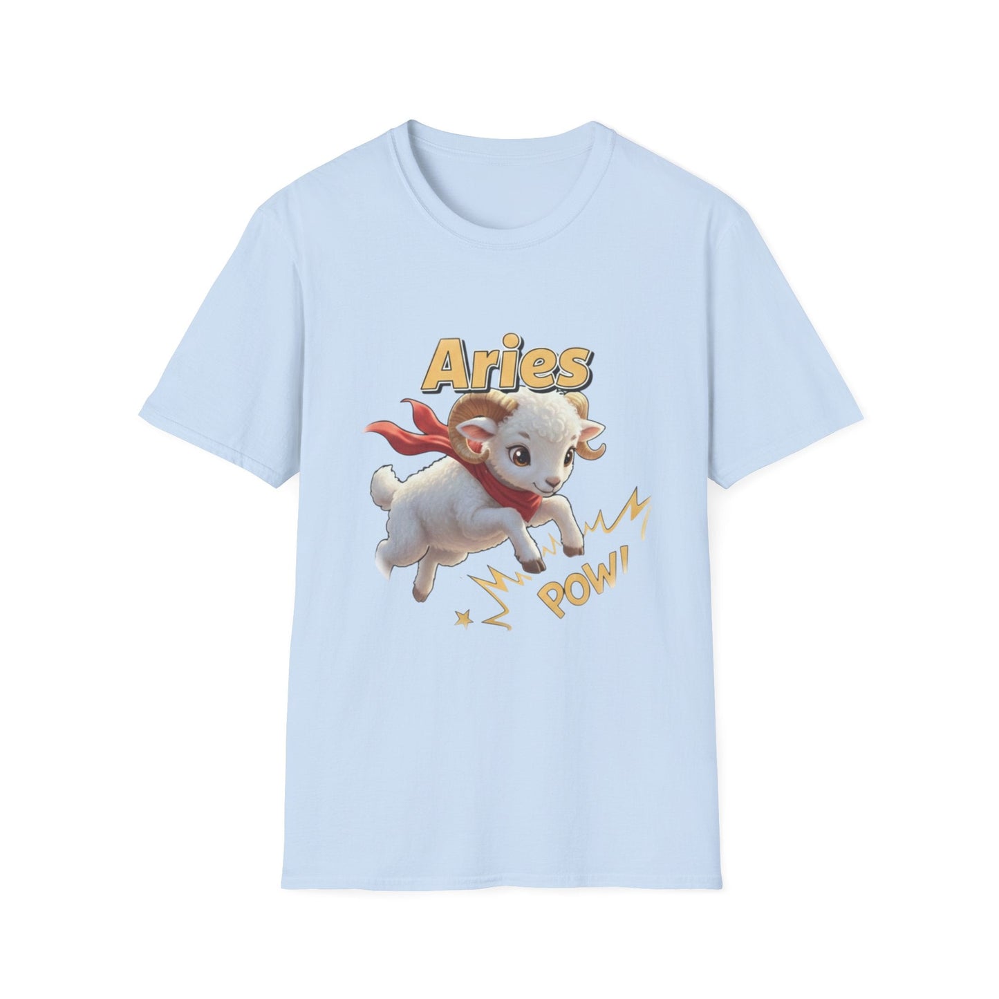 Aries Zodiac T-Shirt — Cute Superhero Ram ‘Pow!’ Graphic Tee - That Should Be on a T-Shirt
