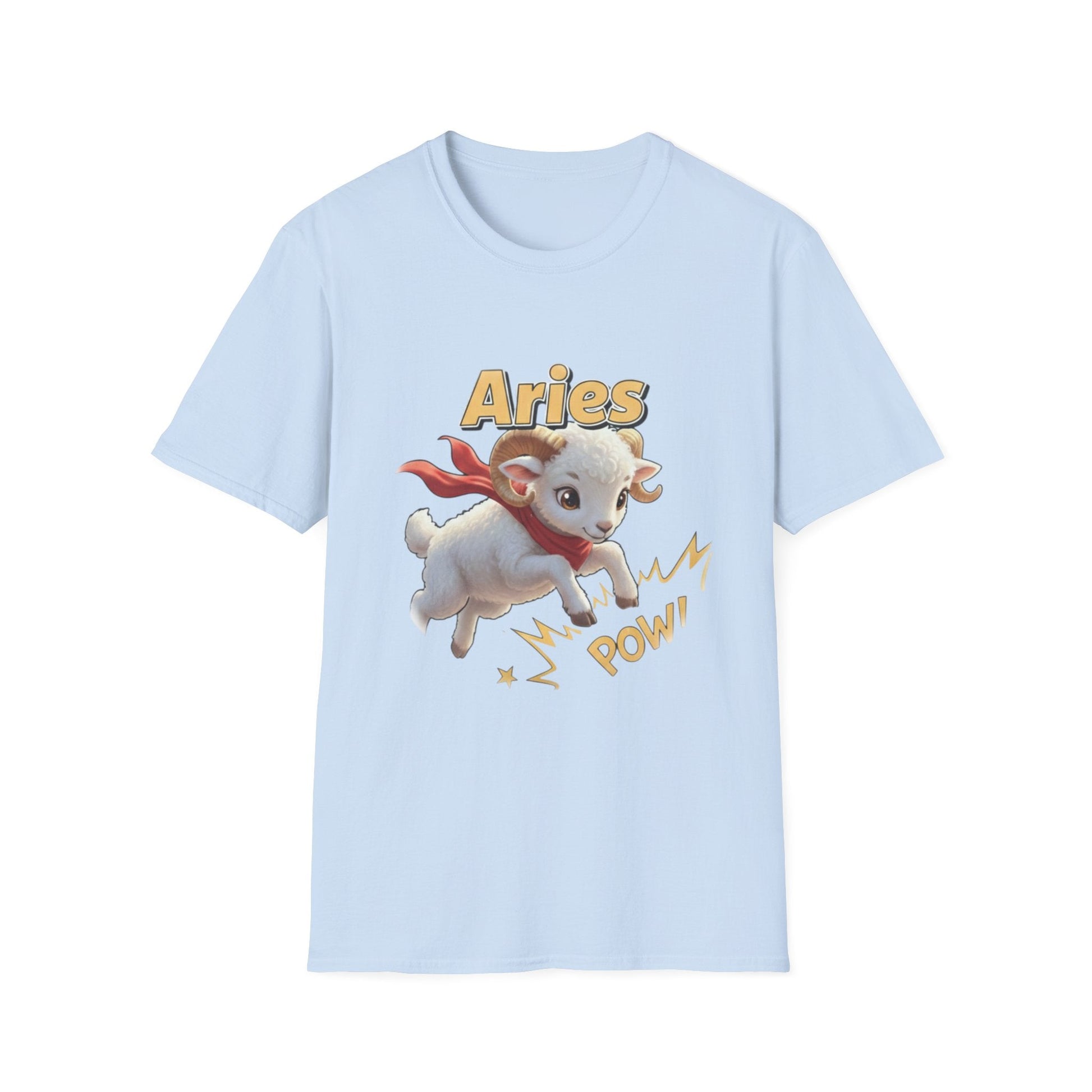 Aries Zodiac T-Shirt — Cute Superhero Ram ‘Pow!’ Graphic Tee - That Should Be on a T-Shirt