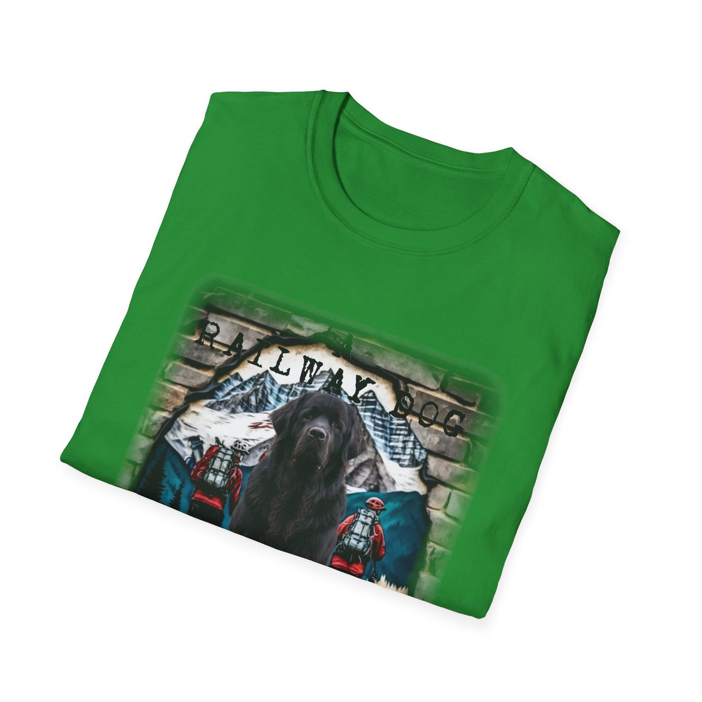Newfoundland Railway Dog Tshirt | Gentle Giant Train Tee | Newfie Lover Gift