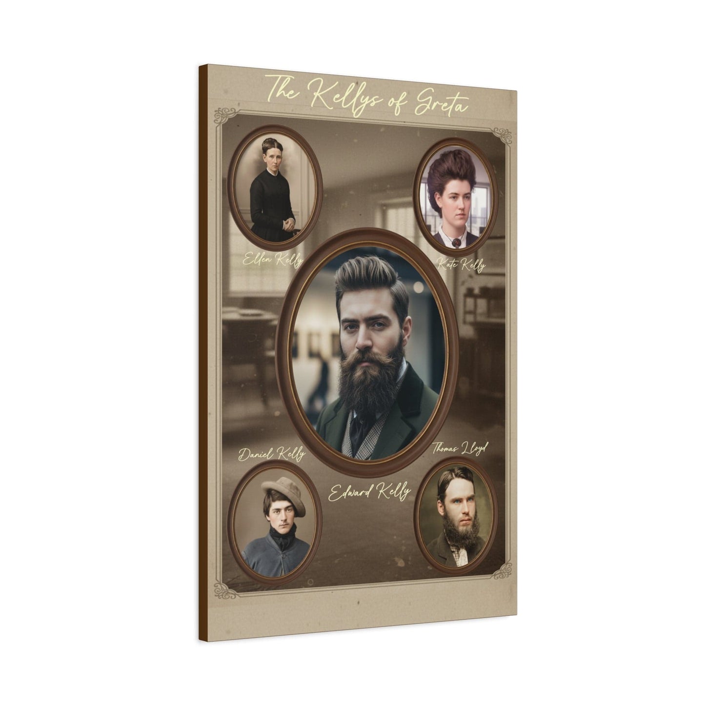 The Kellys of Greta – Ned Kelly Gang Vintage Australian History Canvas Wall Art - That Should Be on a T-Shirt
