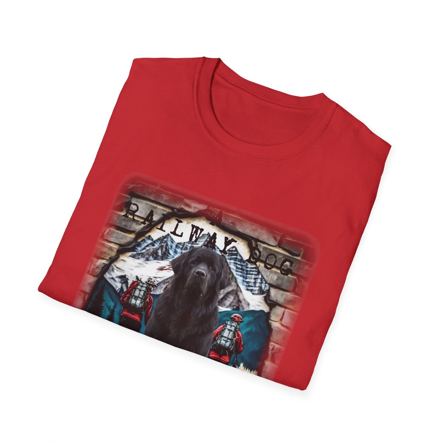 Newfoundland Railway Dog Tshirt | Gentle Giant Train Tee | Newfie Lover Gift