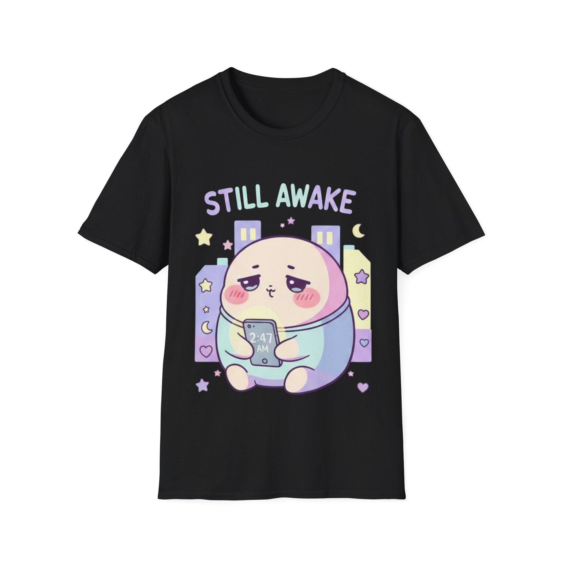 Still Awake Cute Kawaii Sleepy Character T-Shirt - That Should Be on a T-Shirt