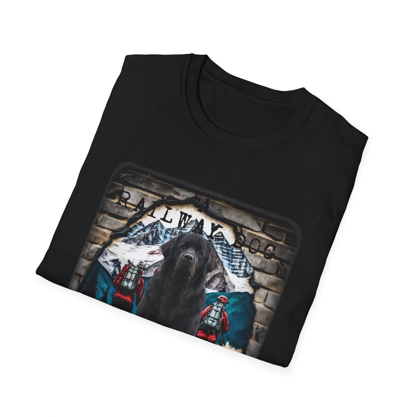 Newfoundland Railway Dog Tshirt | Gentle Giant Train Tee | Newfie Lover Gift