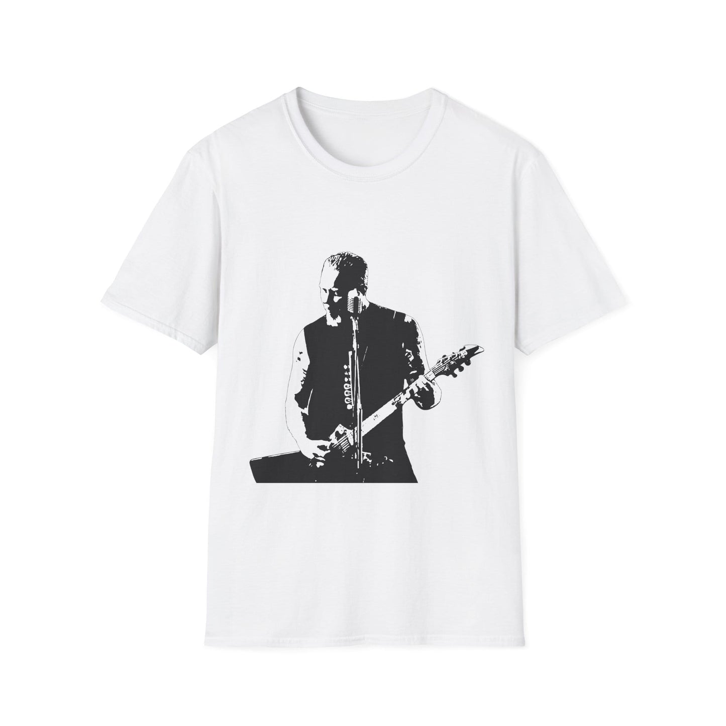 Metal Guitar Legend T-Shirt – Heavy Metal Frontman Silhouette Graphic Tee - That Should Be on a T-Shirt