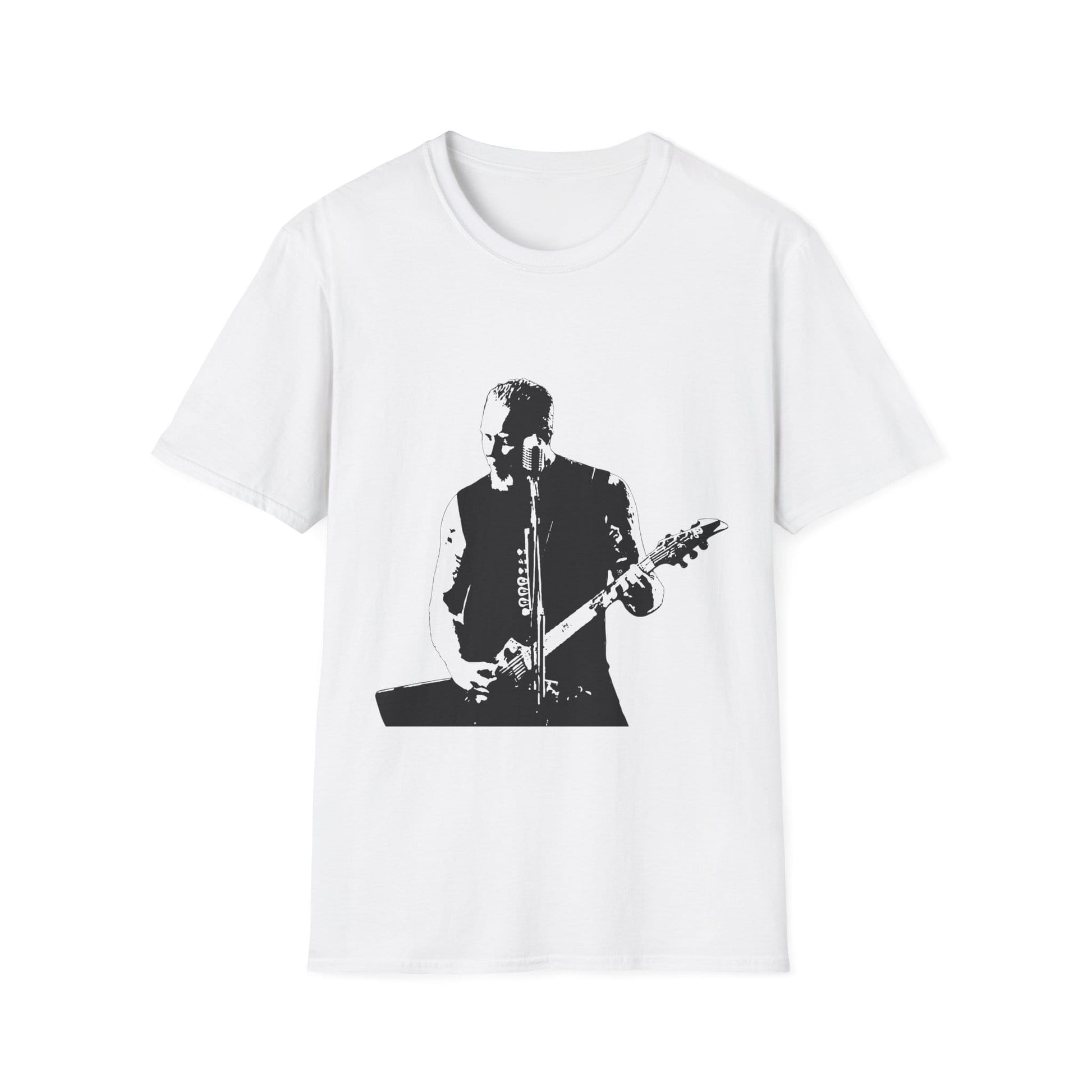 Metal Guitar Legend T-Shirt – Heavy Metal Frontman Silhouette Graphic Tee - That Should Be on a T-Shirt