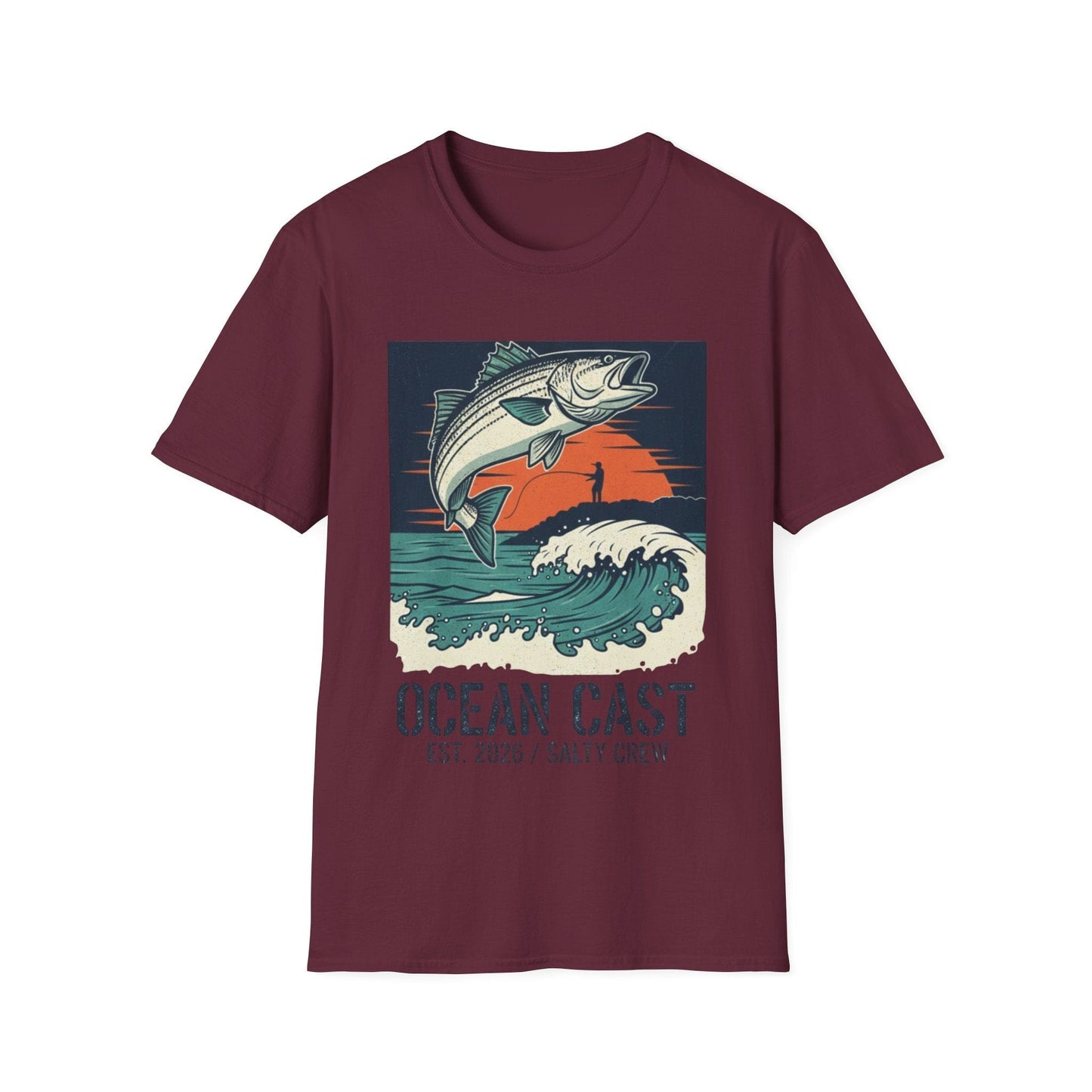 Salty Crew "Ocean Cast" Graphic Tee – Vintage Surf & Turf Style - That Should Be on a T-Shirt