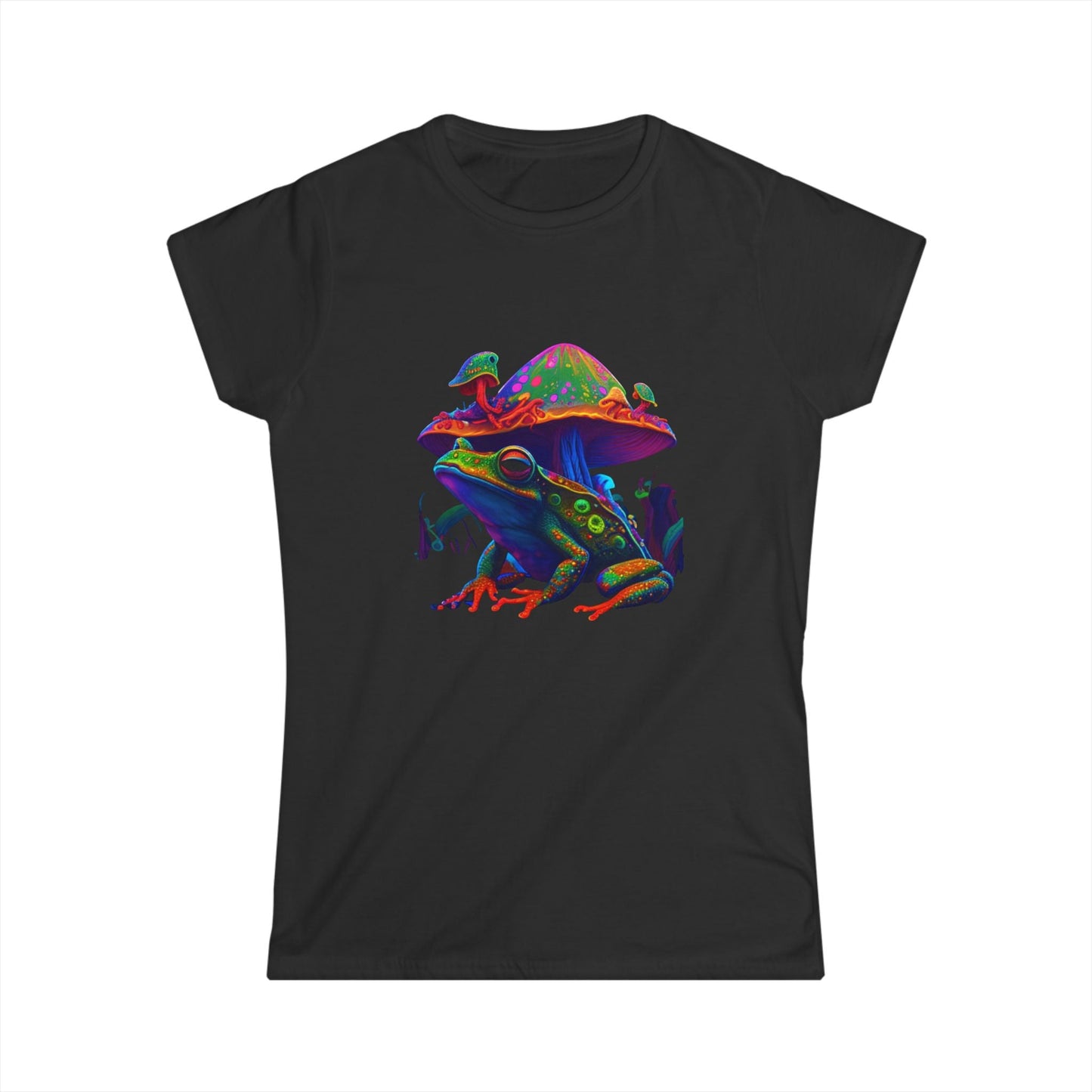 Cosmic Frog Mushroom Tee – Psychedelic Nature Graphic T-Shirt