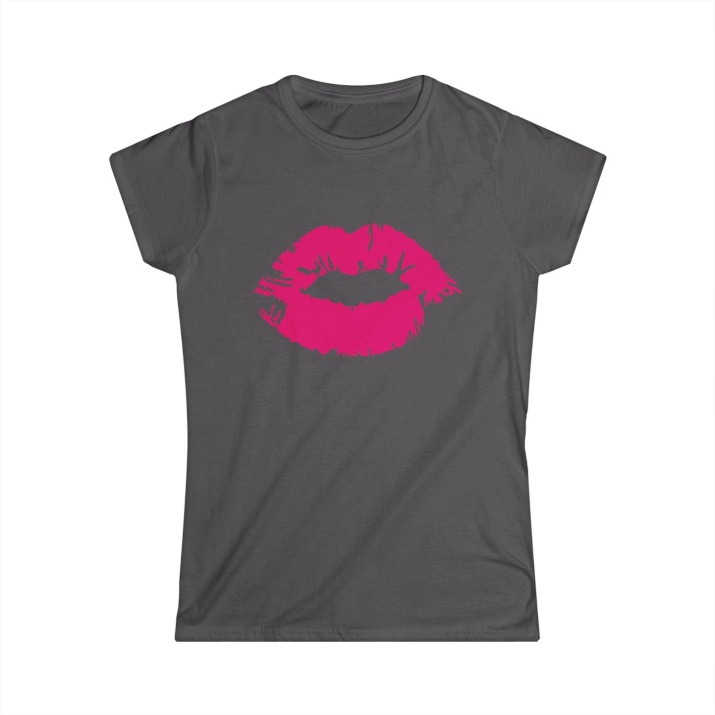 Lips Graphic Tee – Bold Pink Lip Print Women’s T-Shirt