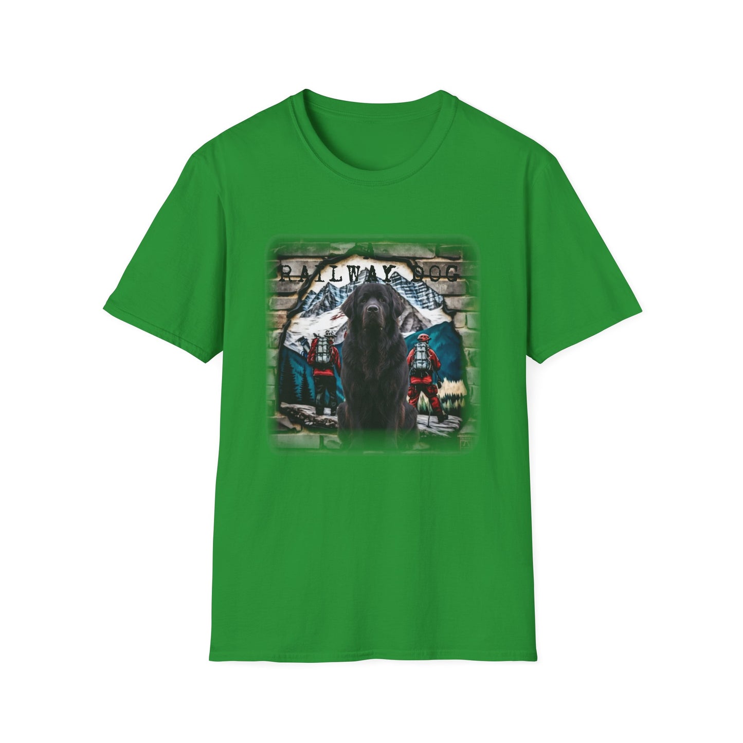 Newfoundland Railway Dog Tshirt | Gentle Giant Train Tee | Newfie Lover Gift