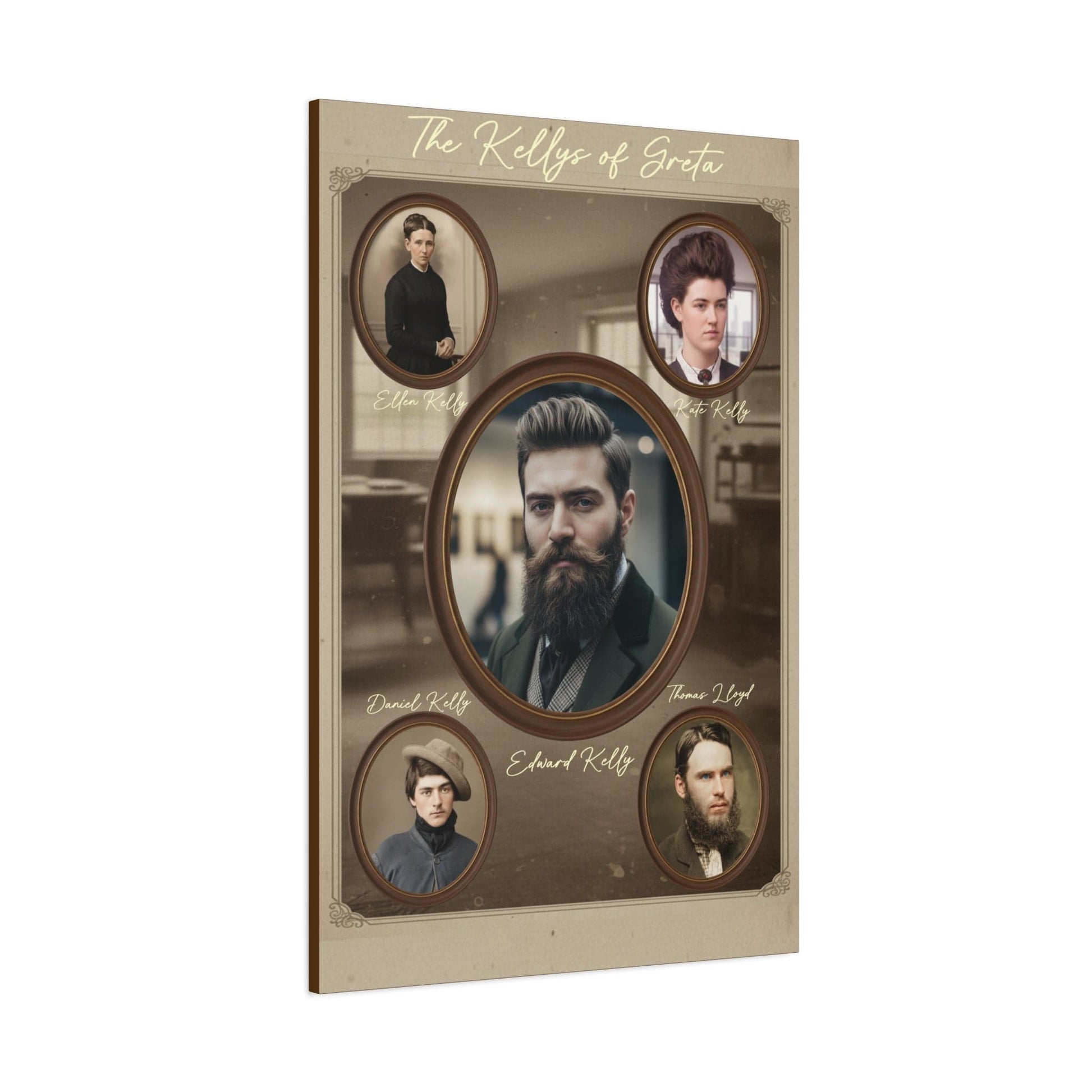 The Kellys of Greta – Ned Kelly Gang Vintage Australian History Canvas Wall Art - That Should Be on a T-Shirt